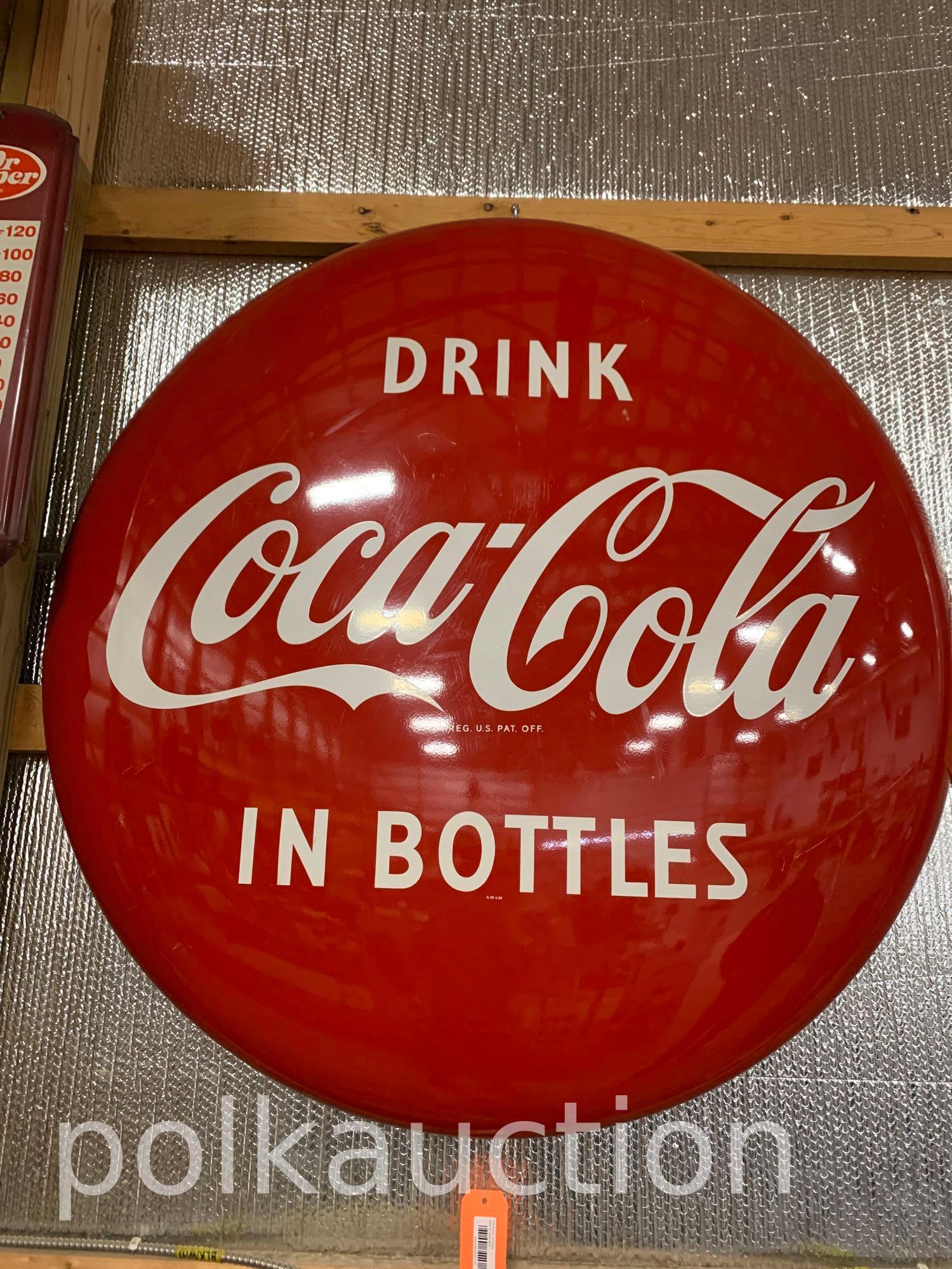 673-COCA-COLA BUTTON SIGN (1 of 2)