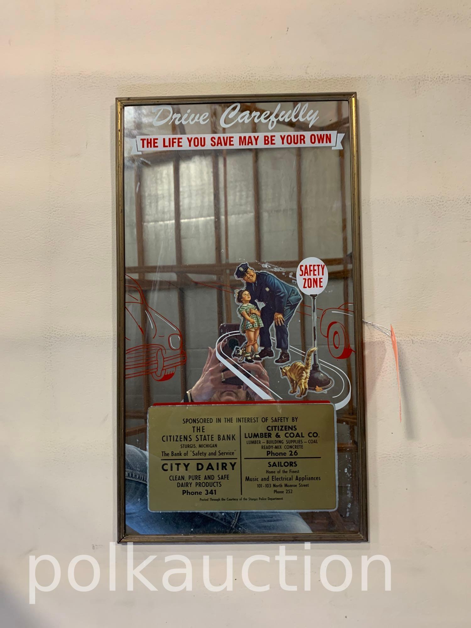 695-CITIZENS STATE BANK SAFE, DRIVING MIRROR (1 of 2)