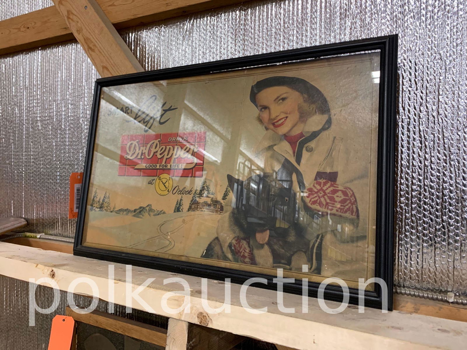 676-FRAMED DR. PEPPER CARDBOARD POSTER (1 of 1)