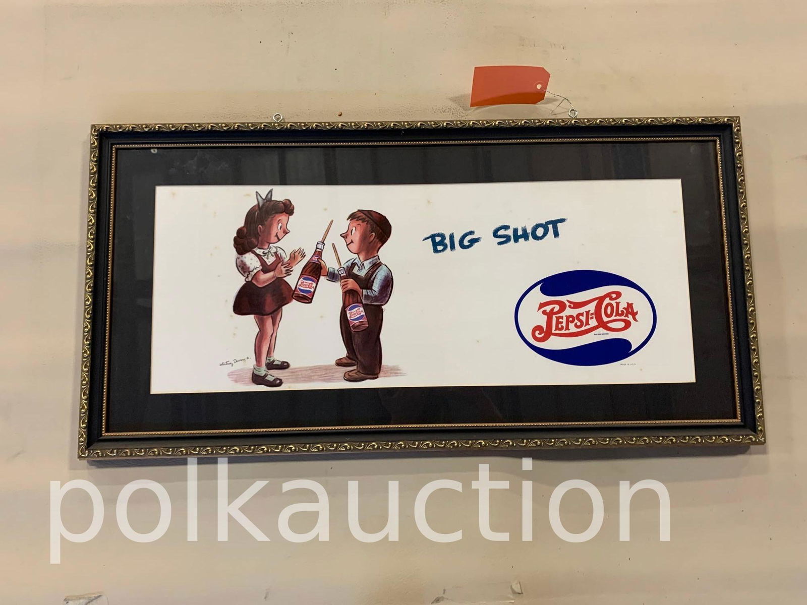 638-FRAMED PEPSI-COLA PRINT (1 of 3)
