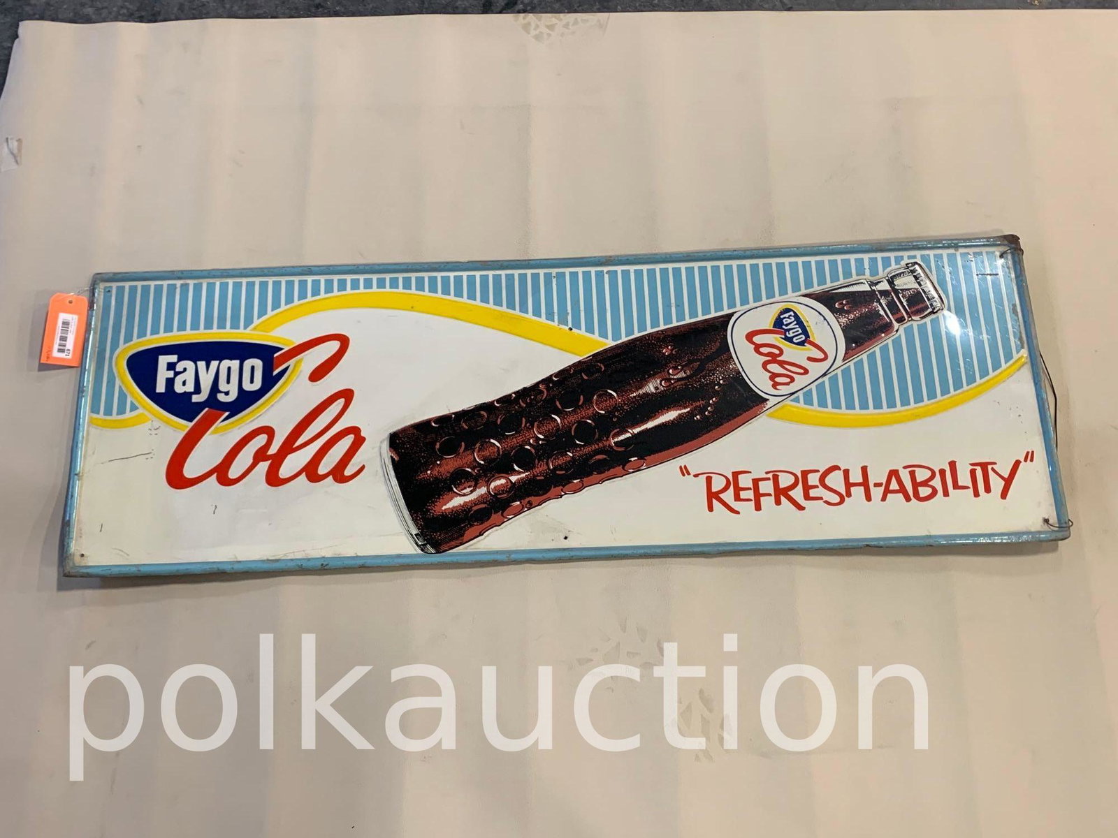 671-FAYGO COLA SIGN: 18in.x 54in.