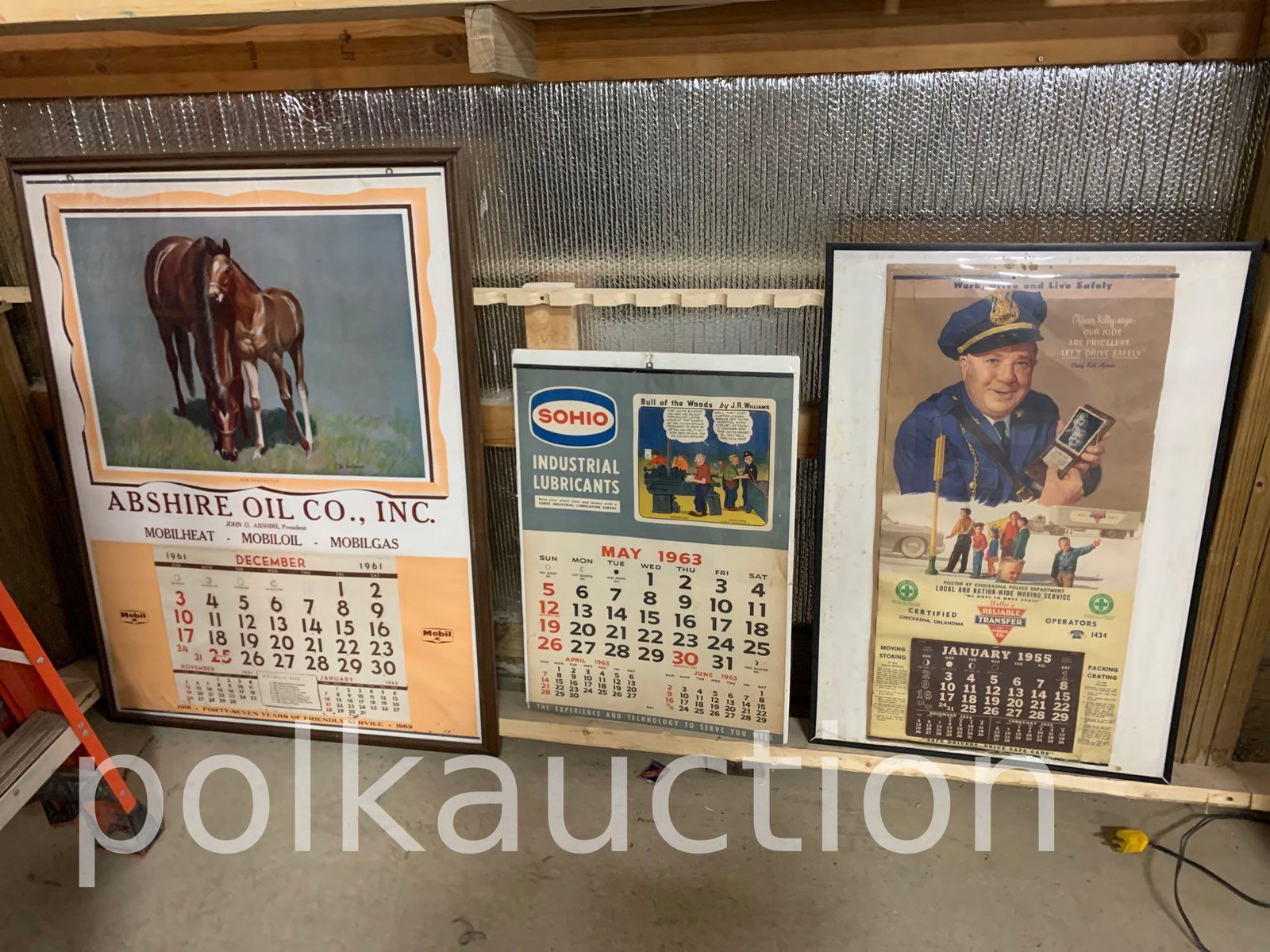 640-(3) VINTAGE WALL CALENDARS: .