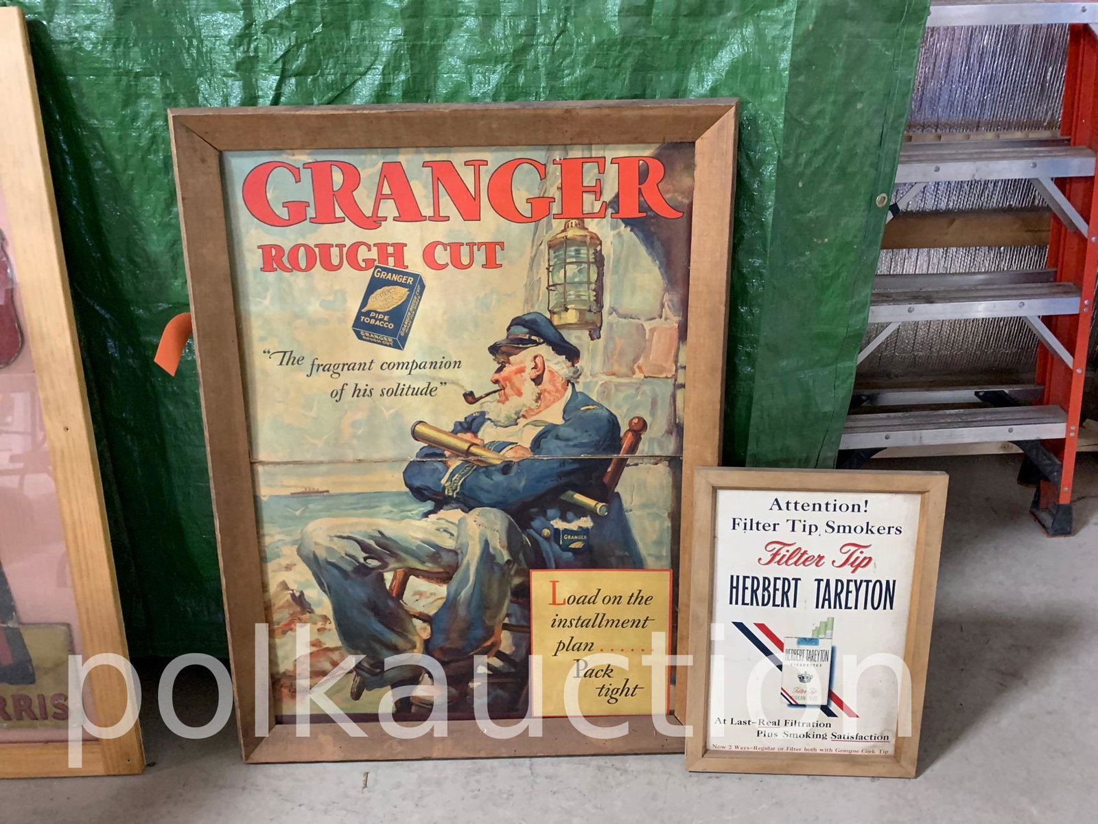 661-FRAMED RANGER TOBACCO, FRAMED POSTER & HERBERT TREYTON CIGARETTE POSTER (1 of 4)
