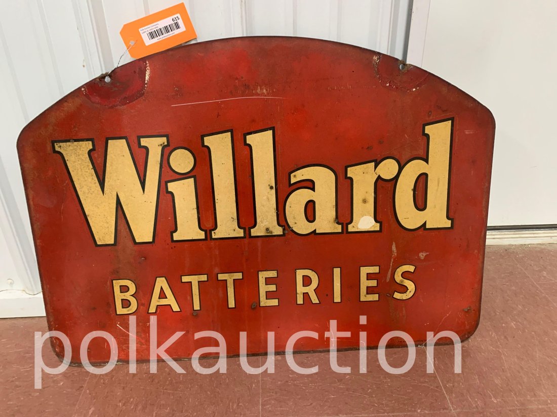 615-WILLARD BATTERIES SIGN (1 of 2)