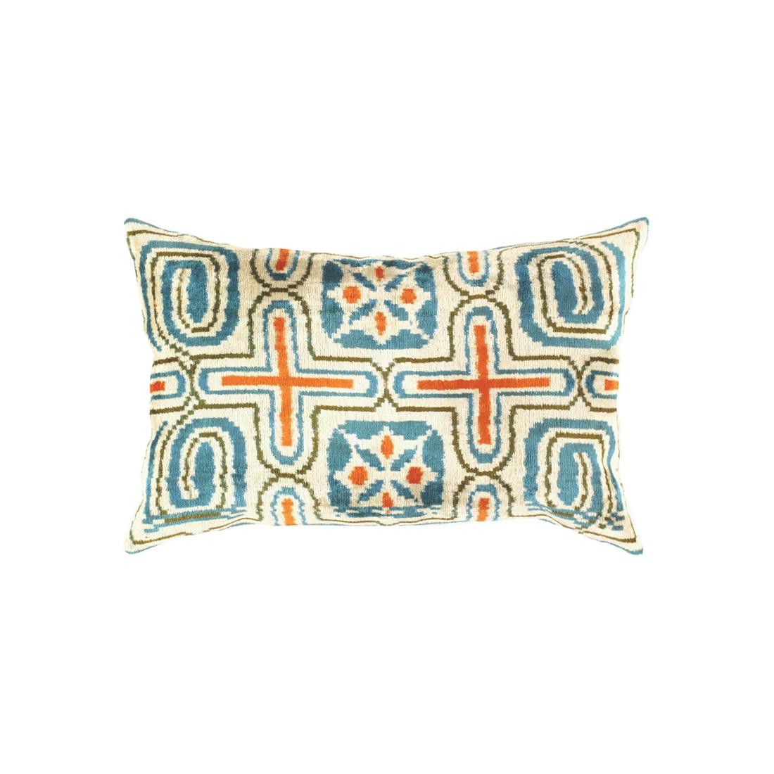 Turkish Silk Ikat Pillow - 16" X 24": Turkish Silk Ikat Pillow. 16" X 24" Ikat, New, Hand-Woven, Pure Silk, 300-TI 33-862. This item is part of the Capital Rug and Home Collection which also includes other antique rugs, vintage rugs, orie