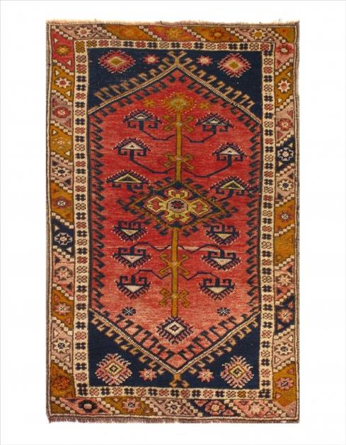Vintage Turkish Kazak 2'4'' X 4'3'': Rust Vintage Turkish Kazak 2'4'' X 4'3'' - 300-D11269-862. This item is part of our fine auction collection which includes many fine home accessories including antique rugs, vintage rugs, oriental rug