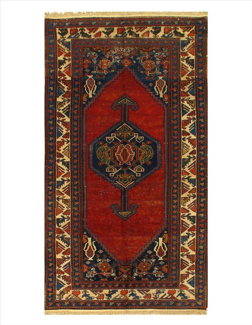 Antique Persian Malayer, 3'6" X 6'4": Red Persian Antique Hamdan 3'6'' X 6'4'' - Antique - Circle 1940 - Hand-Knotted - Lamb's Wool - 300-11679-862. This item is part of our fine auction collection which includes many fine home accessorie