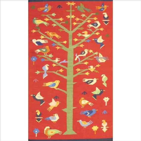 Contemporary Navajo, 3' x 5': Kilim Reversible Hand-Knotted Wool Red Area Rug - 3' x 5' - Traditional - New - Kilim - Lamb's Wool - 300-E06955-862. This item is part of our fine auction collection which includes many fine home acc