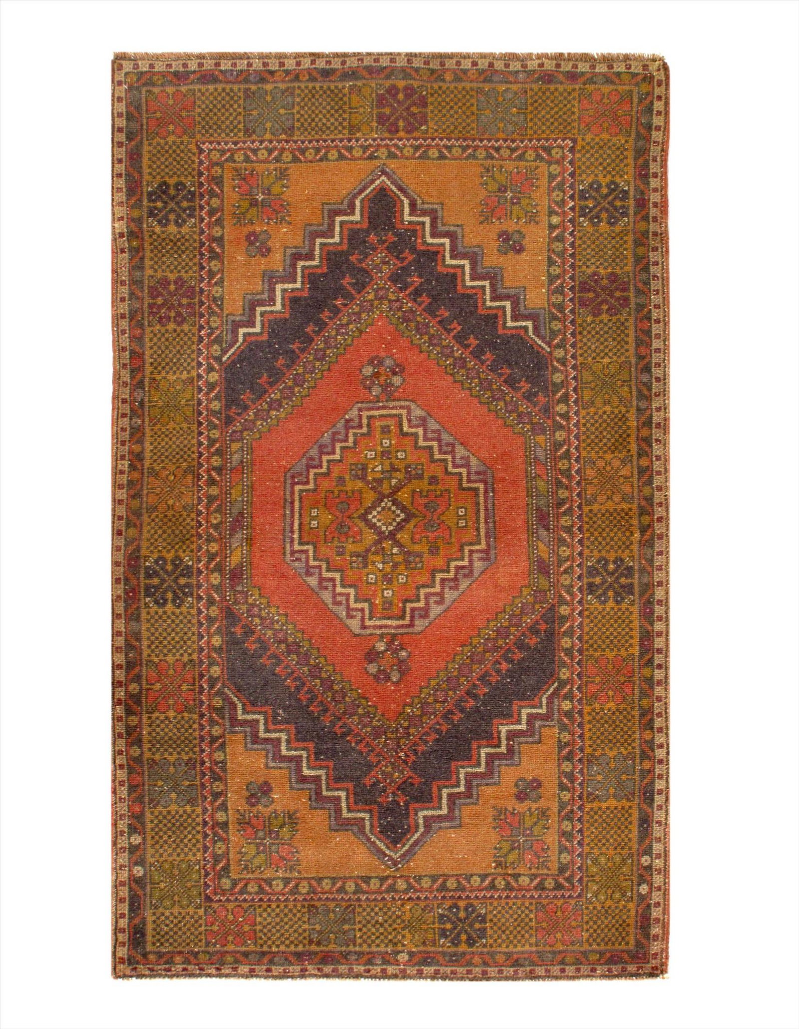 Vintage Turkish Oushak 3'8'' X 6'3'': Vintage Turkish Oushak 3'8'' X 6'3'' - 300-D11261-862. This item is part of our fine auction collection which includes many fine home accessories including antique rugs, vintage rugs, oriental rugs, a