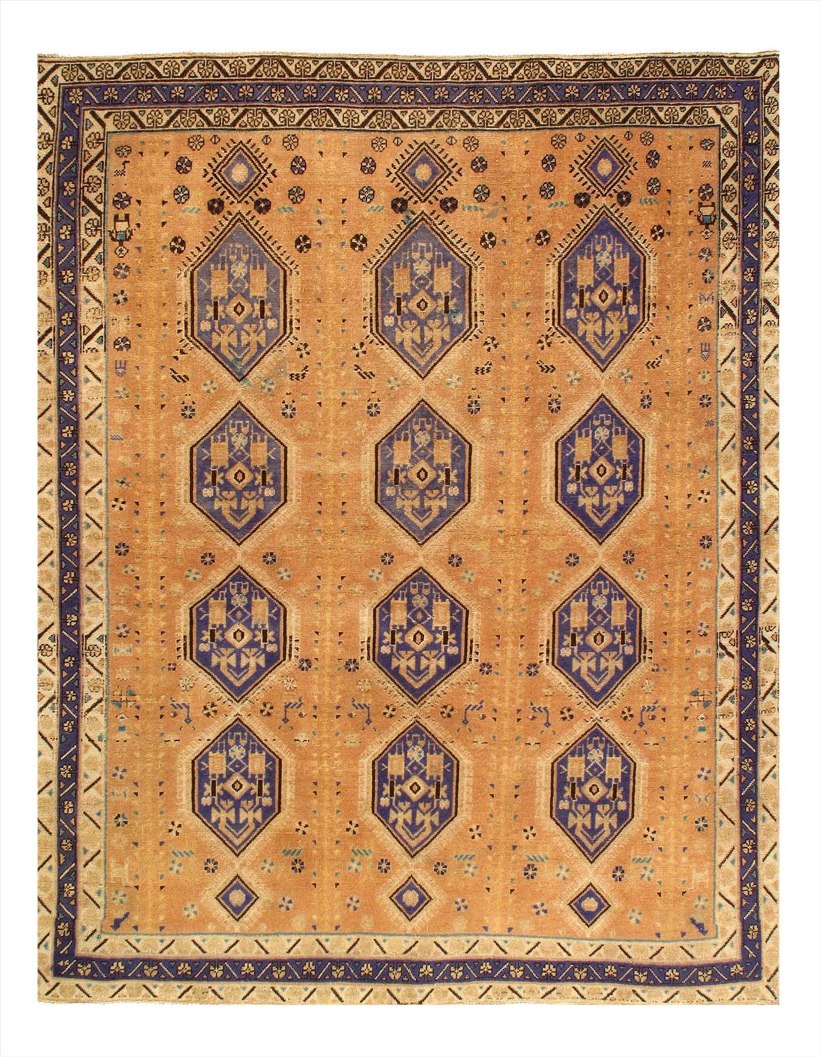 Fine Hand Knotted Oushak 5'1'' X 6'6'': Fine Hand Knotted Oushak 5'1'' X 6'6'' - 300-D11264-862. This item is part of our fine auction collection which includes many fine home accessories including antique rugs, vintage rugs, oriental rugs,