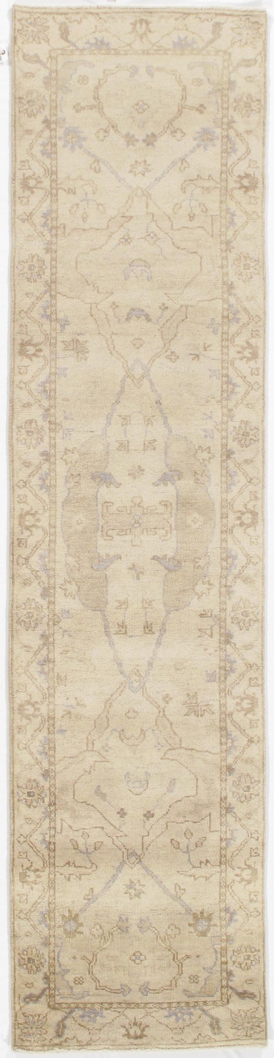 Oushak Runner 2'6" x 10': Oushak Runner 2'6" x 10' New - Lamb's Wool - Hand-Knotted - 300-E09176-862 This item is part of our fine auction collection which includes many fine home accessories including antique rugs, vintage ru