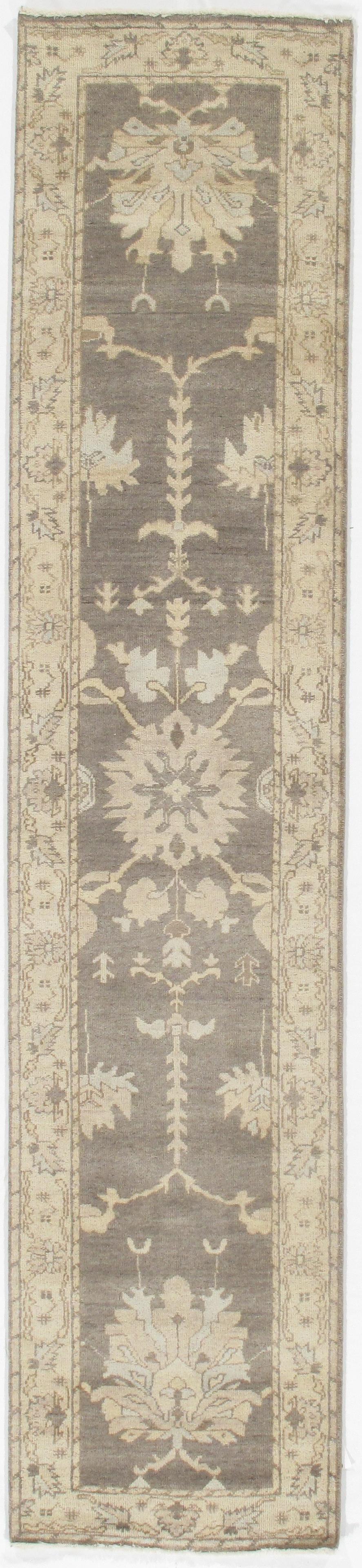 Oushak Runner 2'7" x 11'9": Oushak Runner 2'7" x 11'9" New - Lamb's Wool - Hand-Knotted - 300-E09181-862 This item is part of our fine auction collection which includes many fine home accessories including antique rugs, vintage