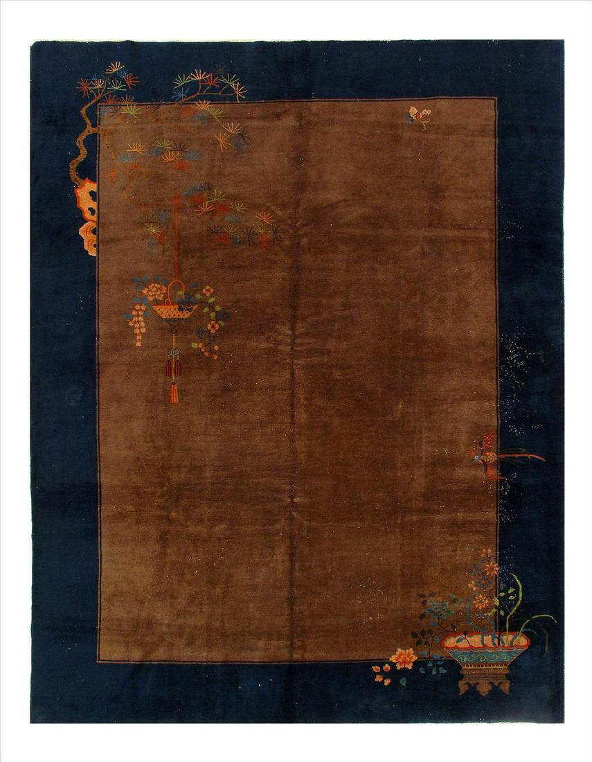 Antique Chinese Art Deco, 8'10" X 10'4": Antique Chinese Art Deco Rug - 8'10" x 10'4" - Antique - - Hand-Knotted - Lamb's Wool - 300-E10931-862. This item is part of our fine auction collection which includes many fine home accessories inclu