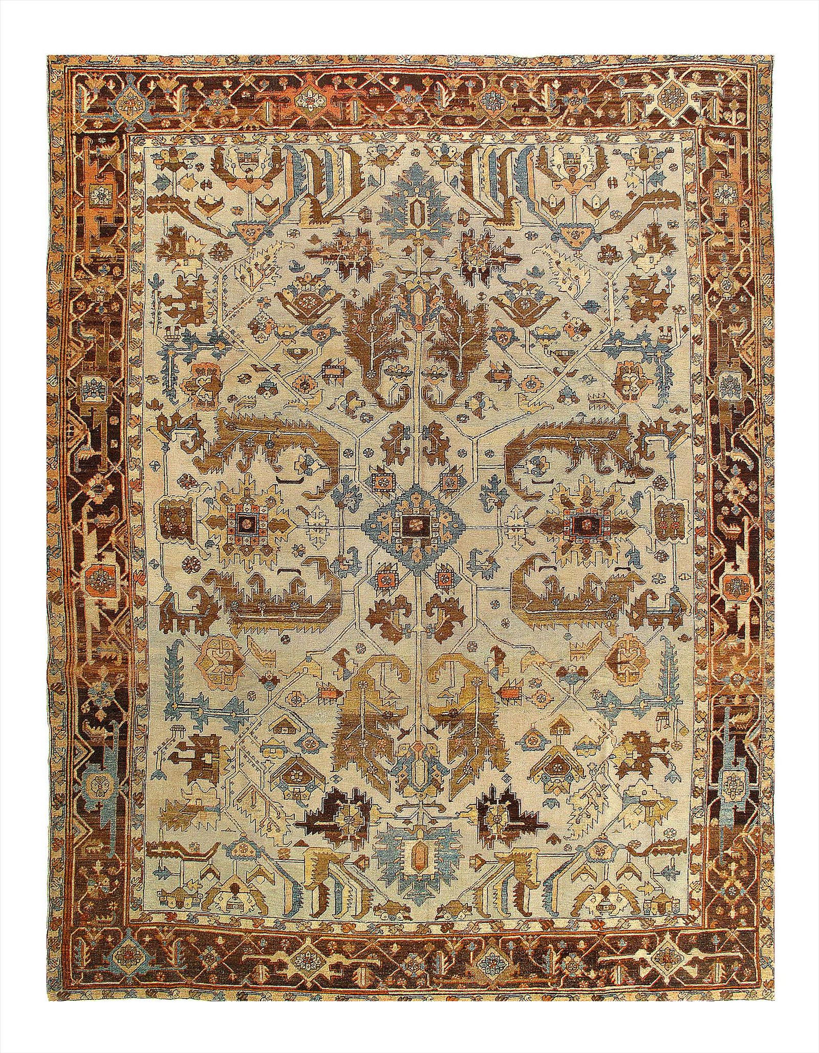 Persian Antique Serapi Rug 10' x 12'7": Persian Antique Serapi Rug 10' x 12'7". Circa 1880 - Antique - Lamb's Wool - Hand-Knotted - 300-E07773-862. This item is part of our fine auction collection which includes many fine home accessories i