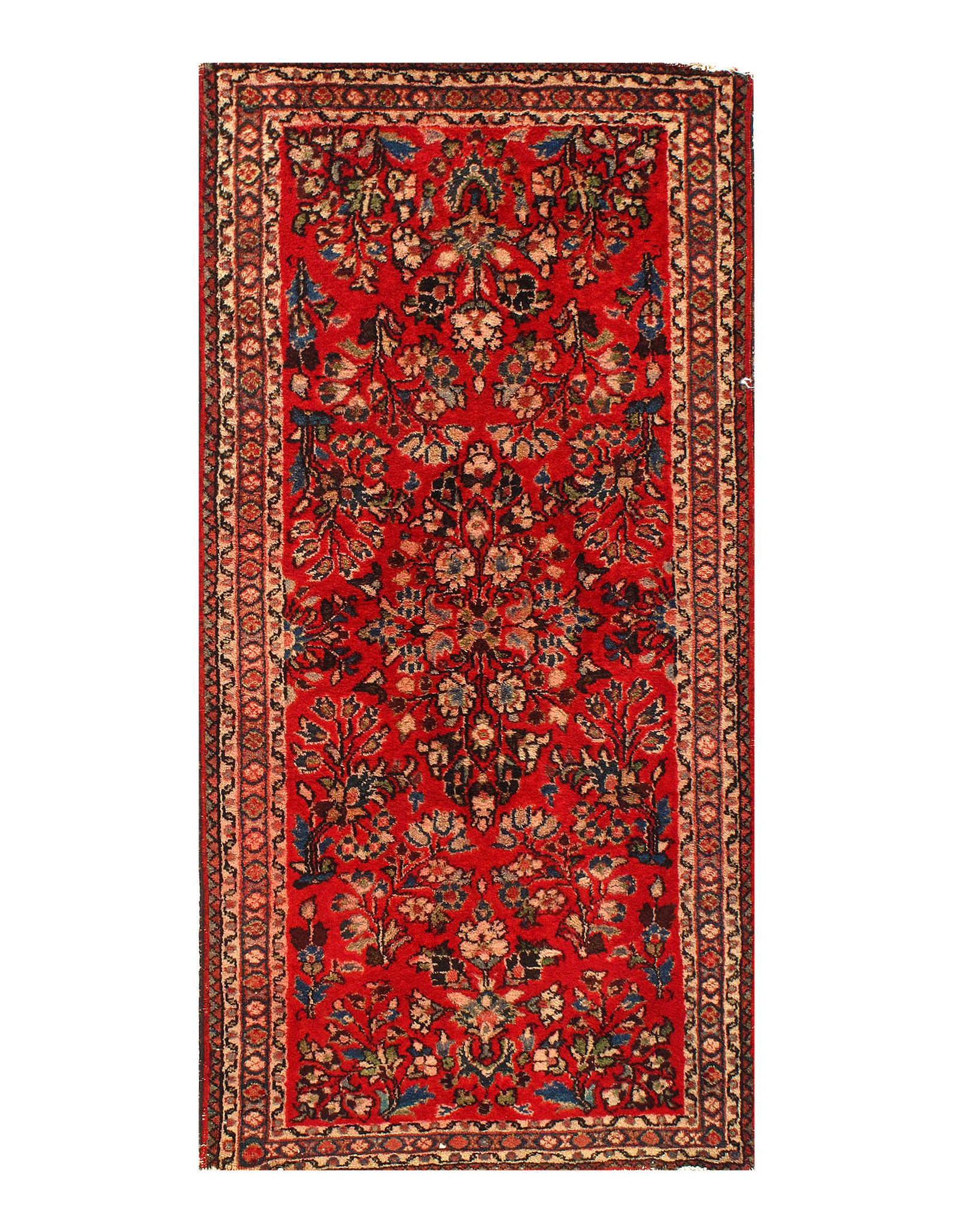Persian Antique Sarouk 2'1'' X 4'2'': Antique Persian Sarouk Rug - 2'1" x 4'2" Circa 1920 Antique Lamb's Wool Hand-Knotted 300-E03230-862 This item is part of our fine auction collection which includes many fine home accessories including