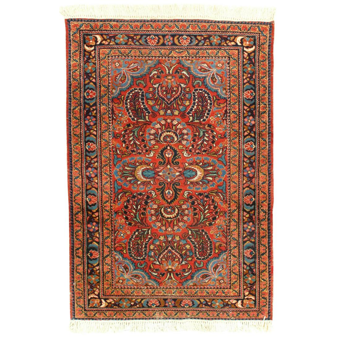 Persian Antique Lilian Rug 3'6'' X 5'2'': Traditional Persian Lilian Hand-Knotted Rug - 3'6" X 5'2" Transitional Lamb's Wool Hand-Knotted 300-E09100-862 This item is part of our fine auction collection which includes many fine home accessorie