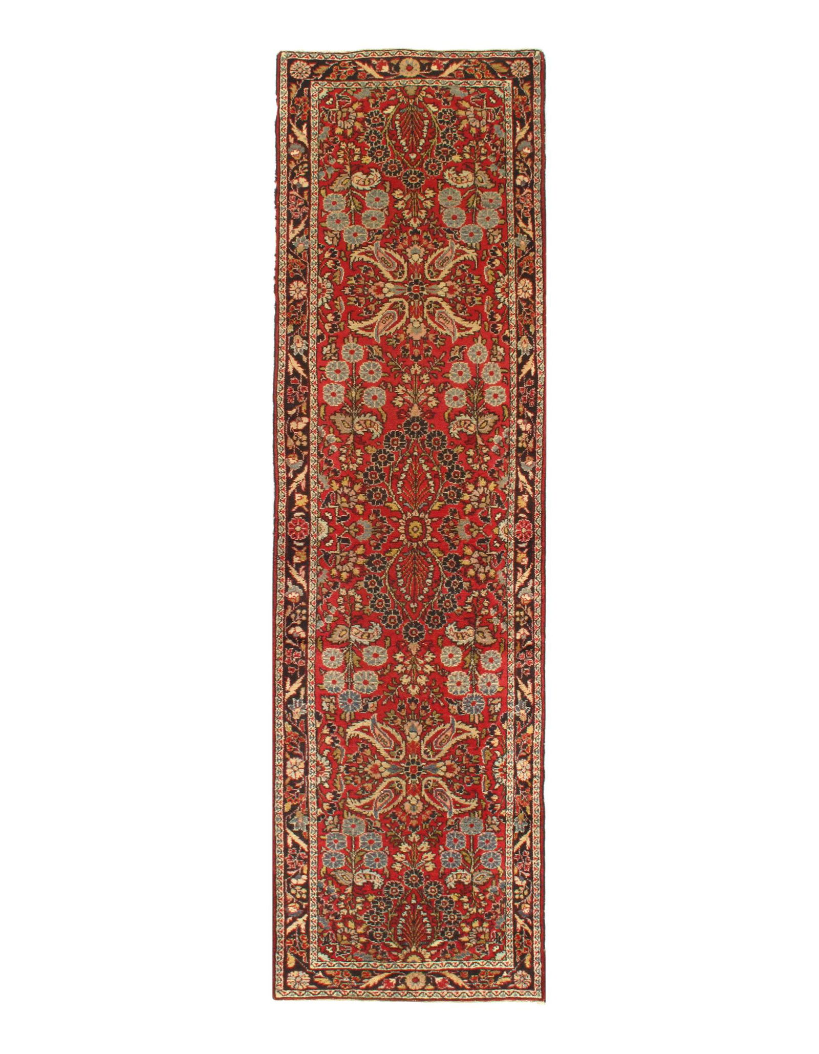 Persian Antique Lilian runner 2'9'' X 9'11'': Rust Antique Persian Lilian Runner 2' 9'' X 9' 11'' circa 1920 Runner Lamb's Wool Hand-Knotted 300-E07017-862 This item is part of our fine auction collection which includes many fine home accessories