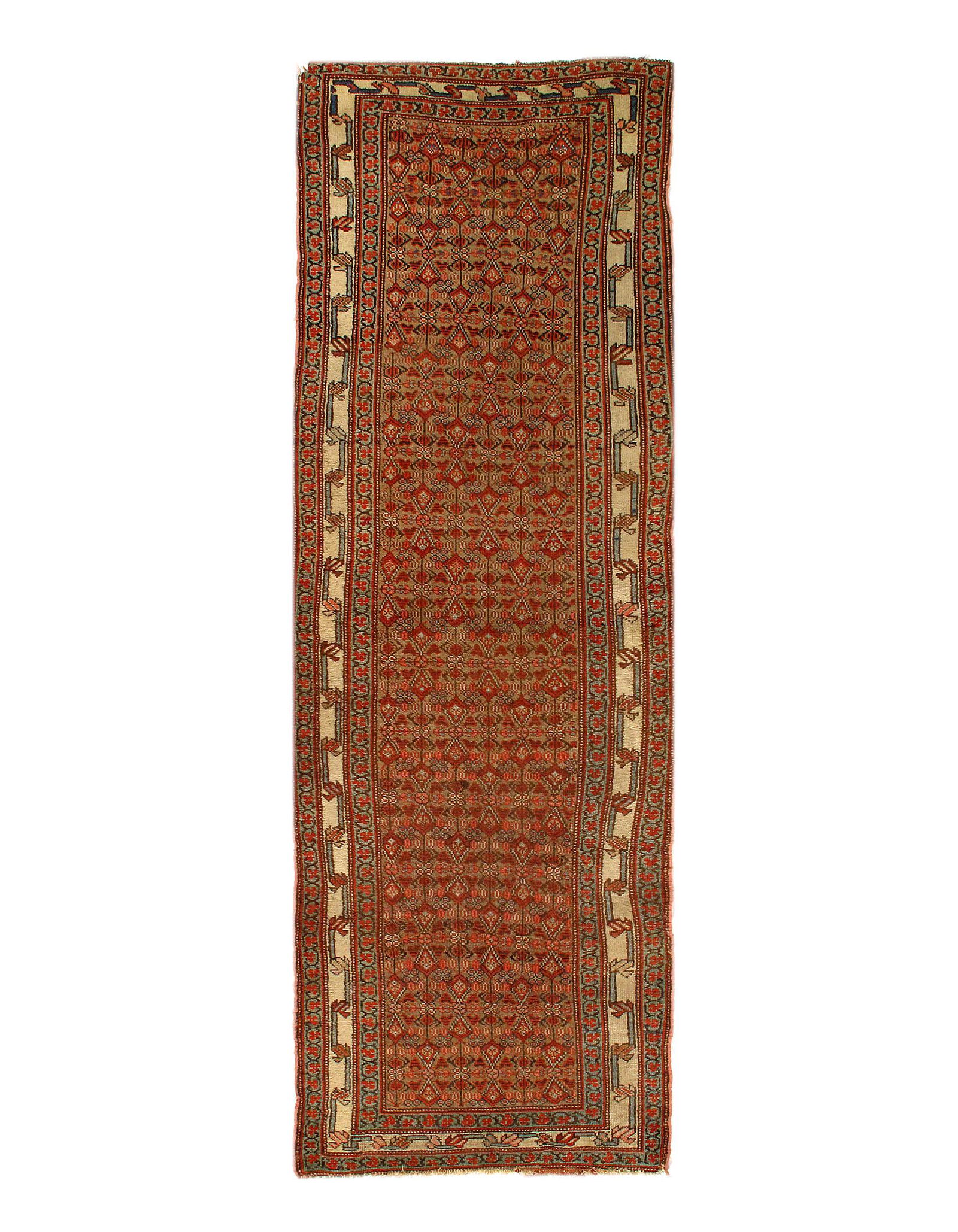 Persian Antique Malayer Runner 3'3'' X 9'4'': Rust Antique Malayer runner 3'3'' X 9'4'' circa 1900 Runner Lamb's Wool Hand-Knotted 300-36905-862 This item is part of our fine auction collection which includes many fine home accessories including