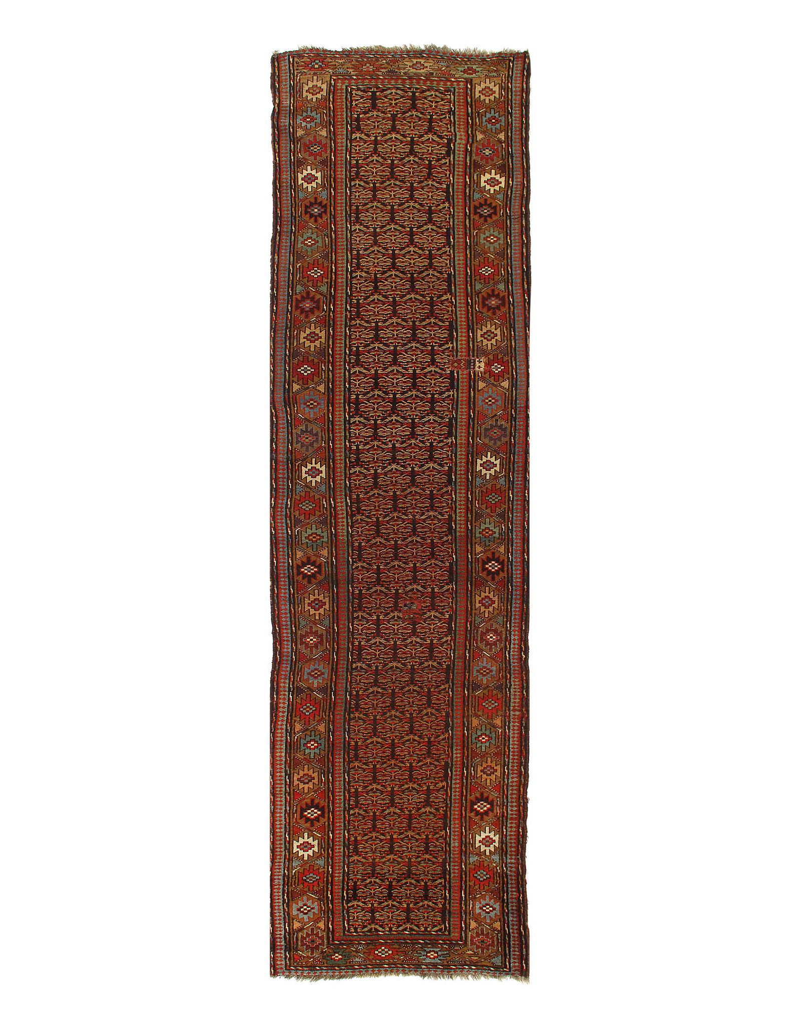 Persian Antique Saraband Runner 3'2'' X 12'5'': Navy Antique Saraband runner 3'.2'' X 12'.5'' circa 1900 Runner Lamb's Wool Hand-Knotted 300-E07362-862 This item is part of our fine auction collection which includes many fine home accessories inclu