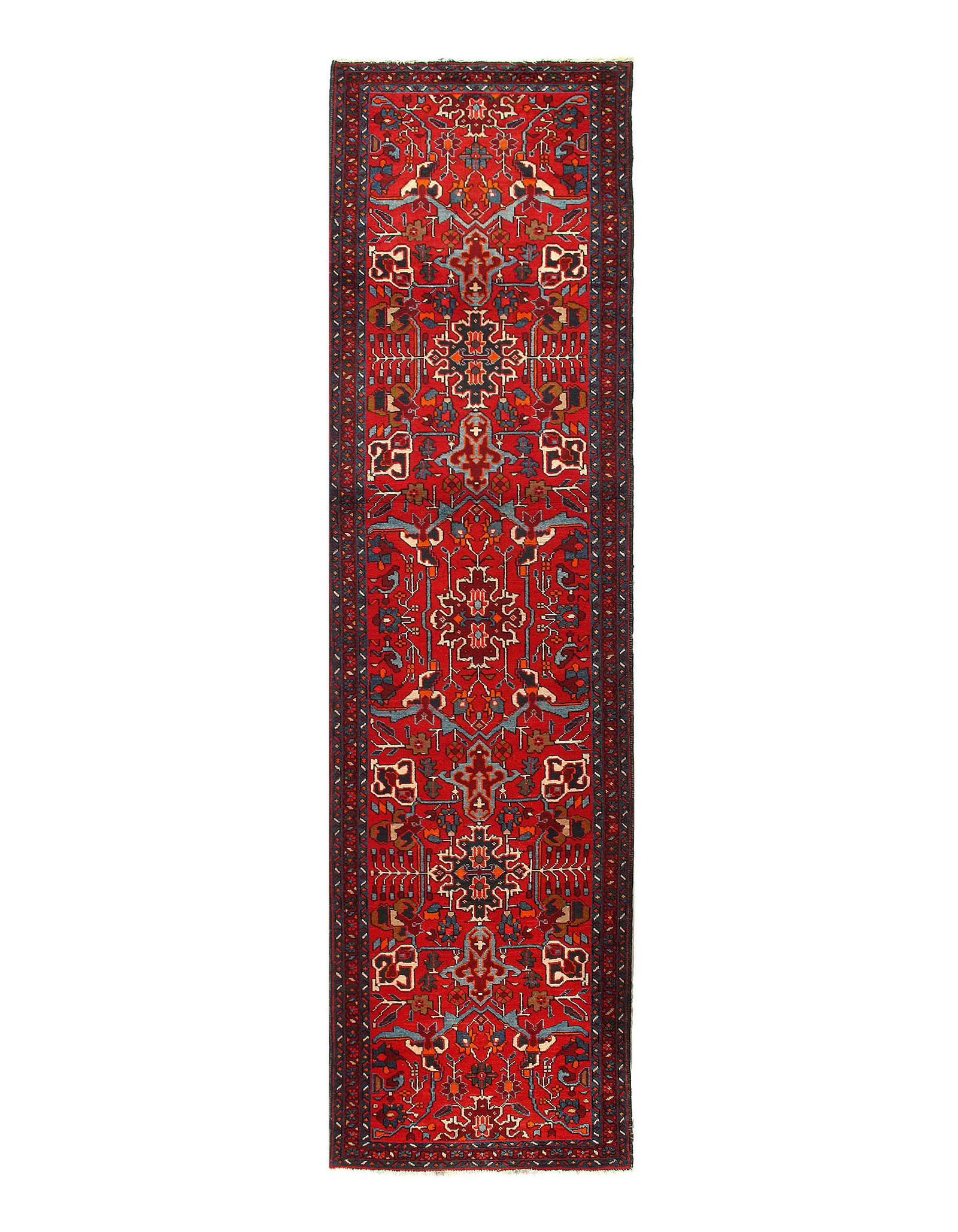 Persian Antique Karajeh Runner 3'2'' X 10'2'': Antique Persian Karajeh Hand-Knotted Runner - 3'2" X 10'2" circa 1920 Runner Lamb's Wool Hand-Knotted 300-37013-862 This item is part of our fine auction collection which includes many fine home acces