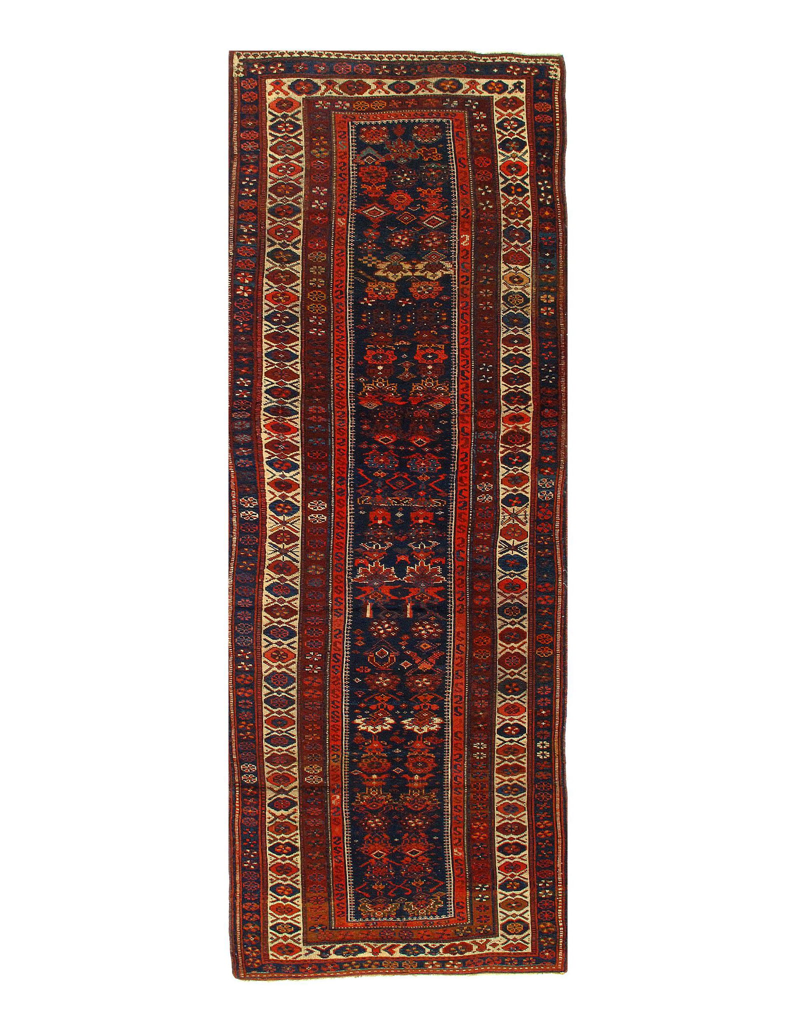 Persian Antique NW Runner 3'7'' X 10'7'': Navy Persian Antique NW runner 3' 7'' X 10' 7'' Circa 1920 Runner Lamb's Wool Hand-Knotted 300-E06603-862 This item is part of our fine auction collection which includes many fine home accessories inc