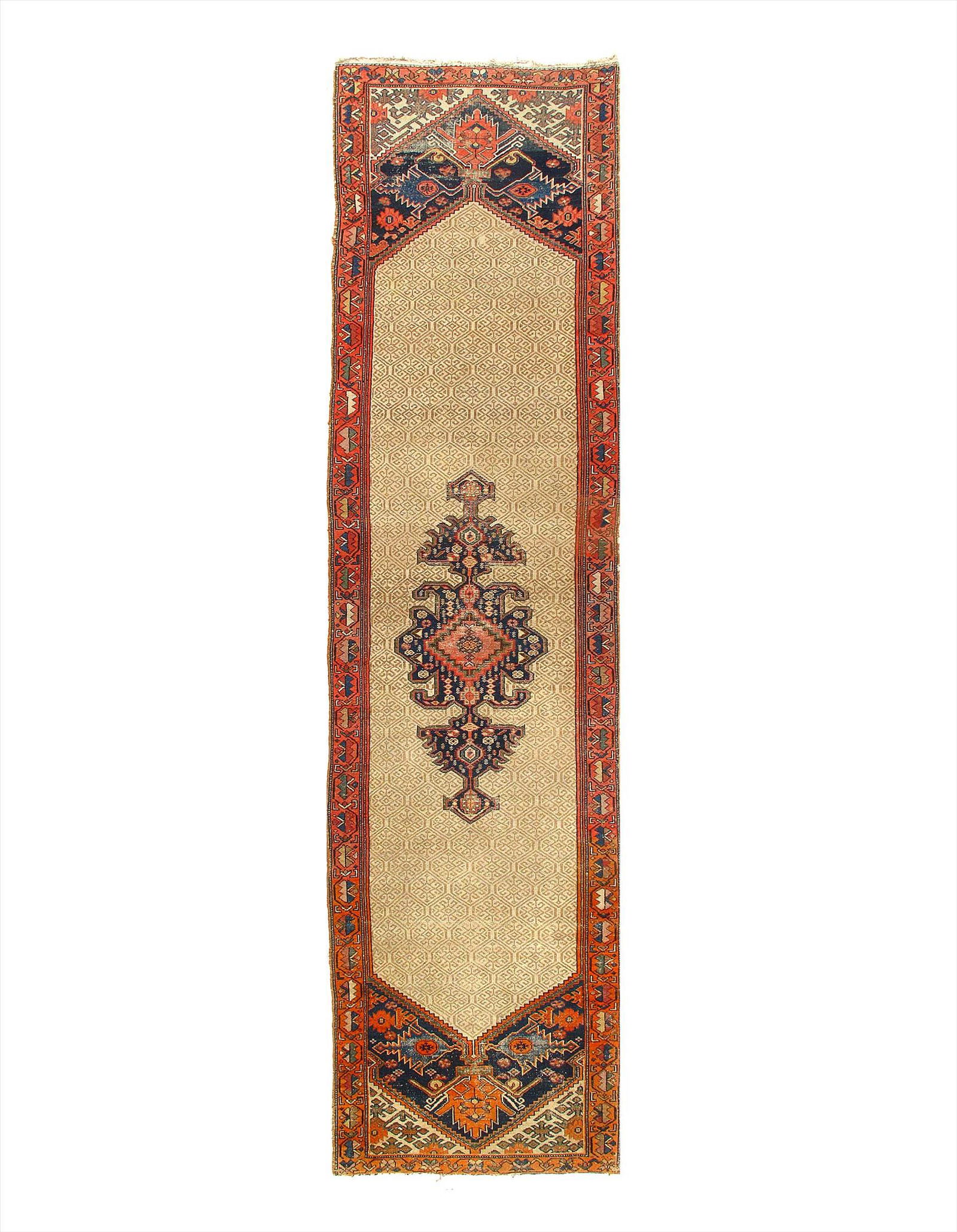 Beige Color Persian Antique Serab Runner 3'2'' X 13'3'': Beige Color Persian Antique Serab Runner 3'2'' X 13'3'' Runner Lamb's Wool Hand-Knotted 300-E11571-862 This item is part of our fine auction collection which includes many fine home accessories includ