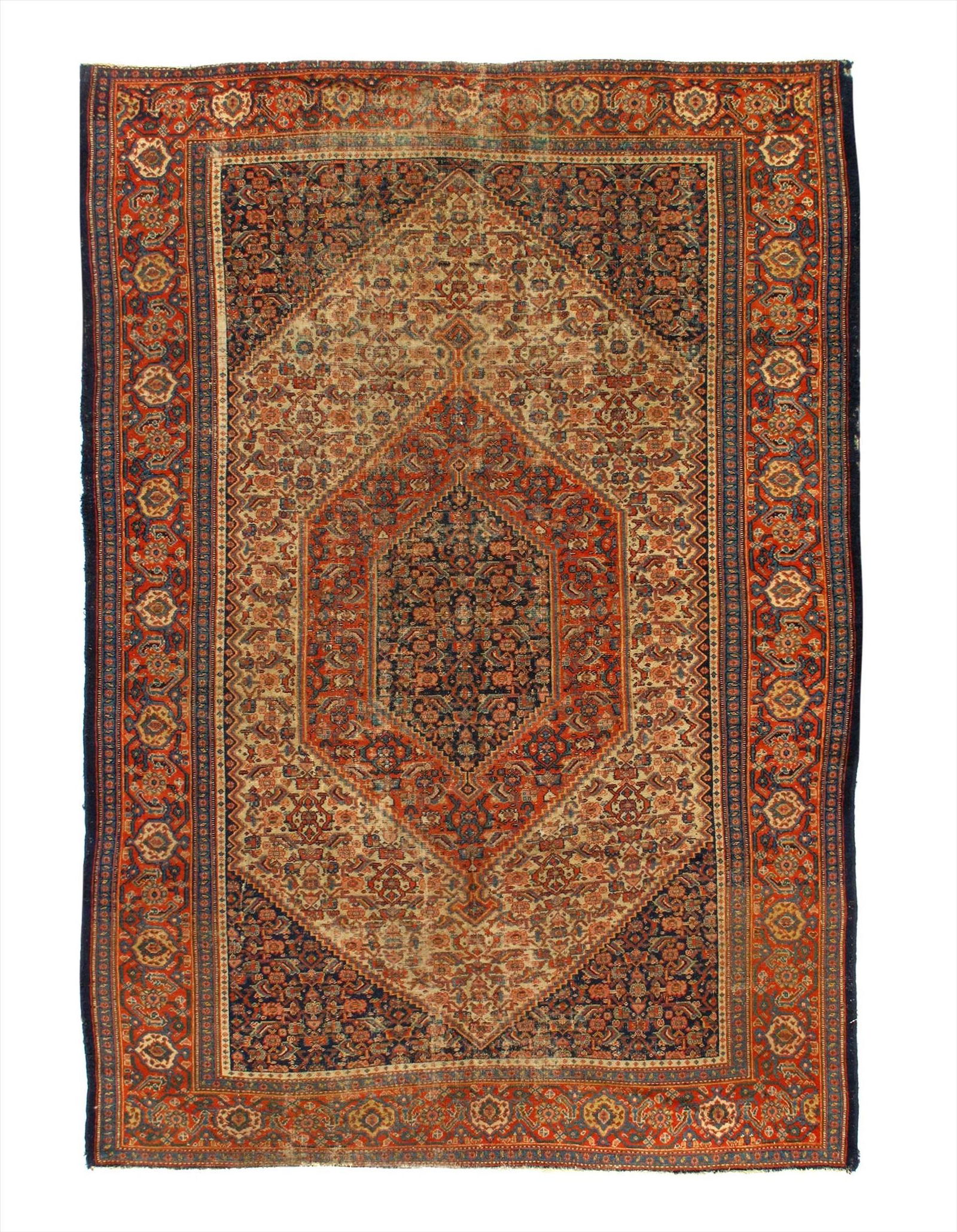 Persian Antique Senneh 4'7'' X 6'11'': Persian Antique Senneh 4'7'' X 6'11'' Antique Lamb's Wool Hand-Knotted 300-E11381-862 This item is part of our fine auction collection which includes many fine home accessories including antique rugs,