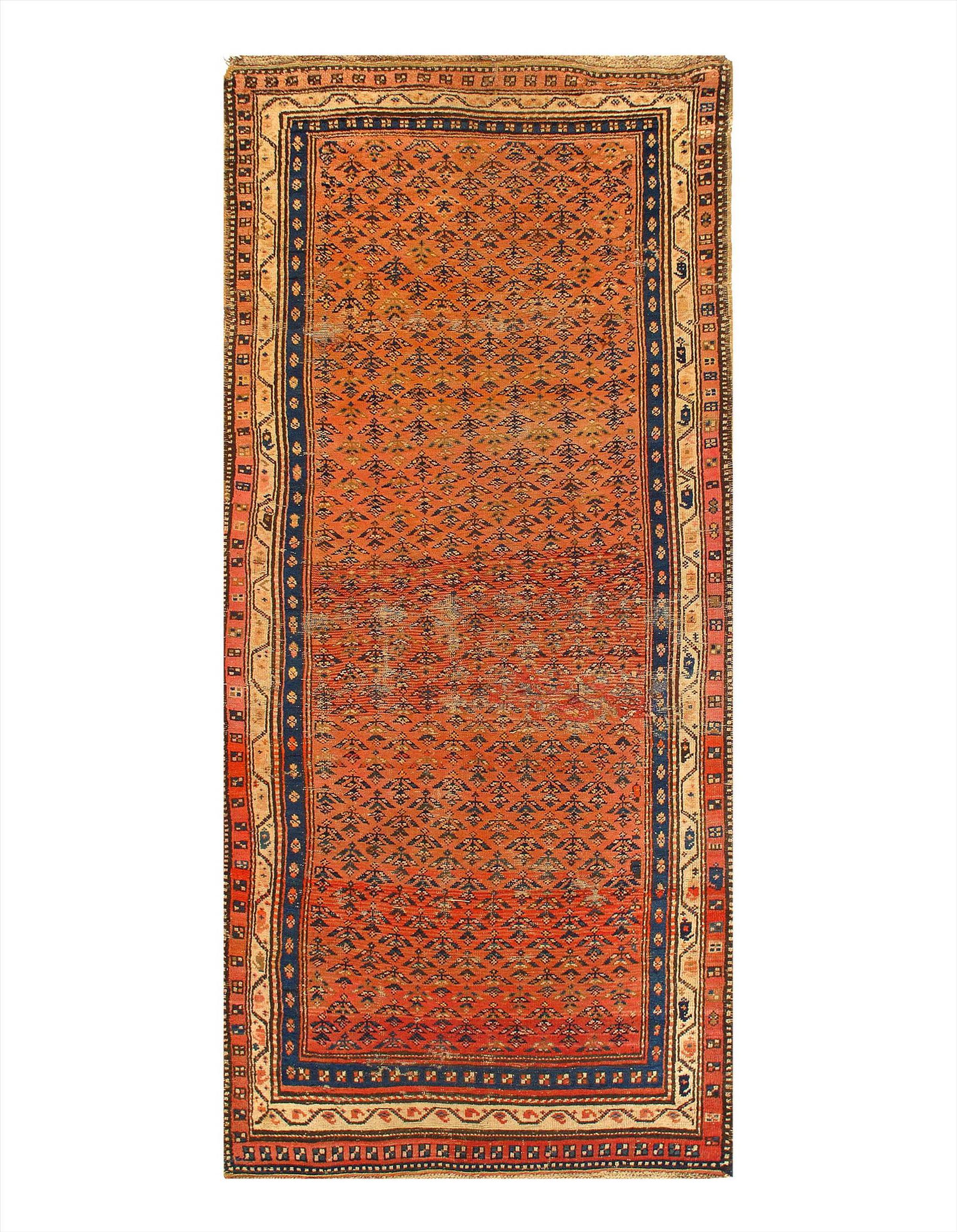 Persian Antique Kurdish Rug 3'8'' X 8'3'': Persian Antique Kurdish Rug 3'8'' X 8'3'' Antique Lamb's Wool Hand-Knotted 300-E07744-862 This item is part of our fine auction collection which includes many fine home accessories including antique r