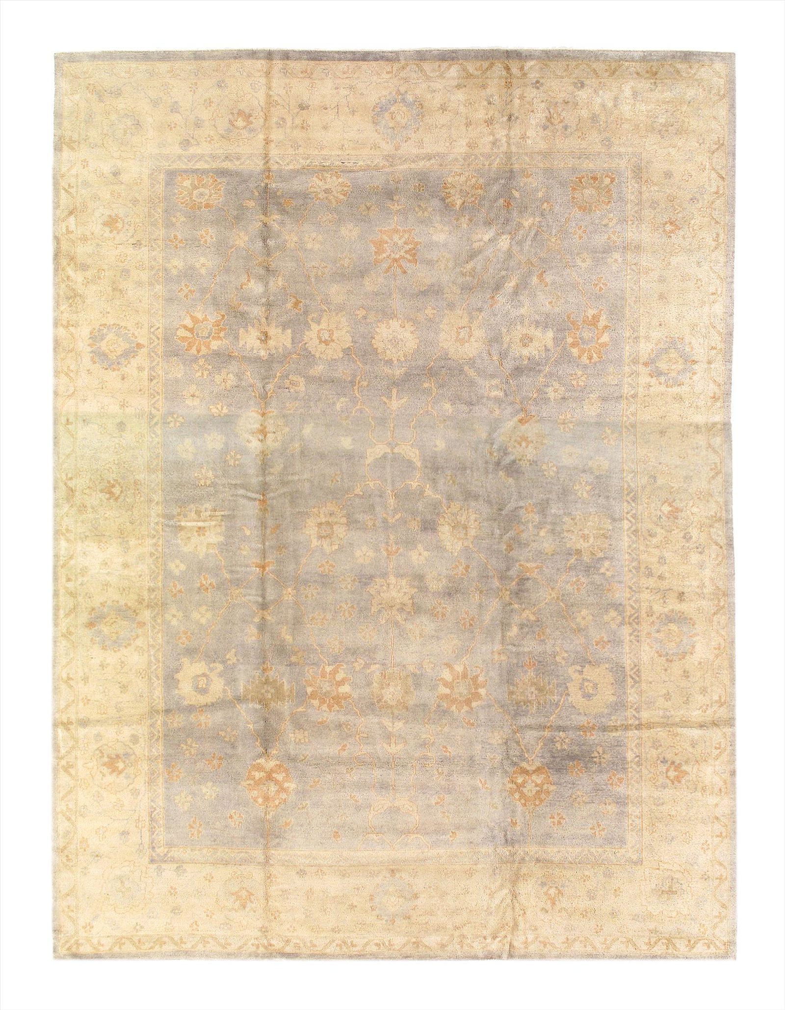 Fine Hand Knotted Oushak 12' x 16': Fine Hand Knotted Oushak 12' x 16' Oushak Lamb's Wool Hand-Knotted 300-E07149-862 This item is part of our fine auction collection which includes many fine home accessories including antique rugs, vin