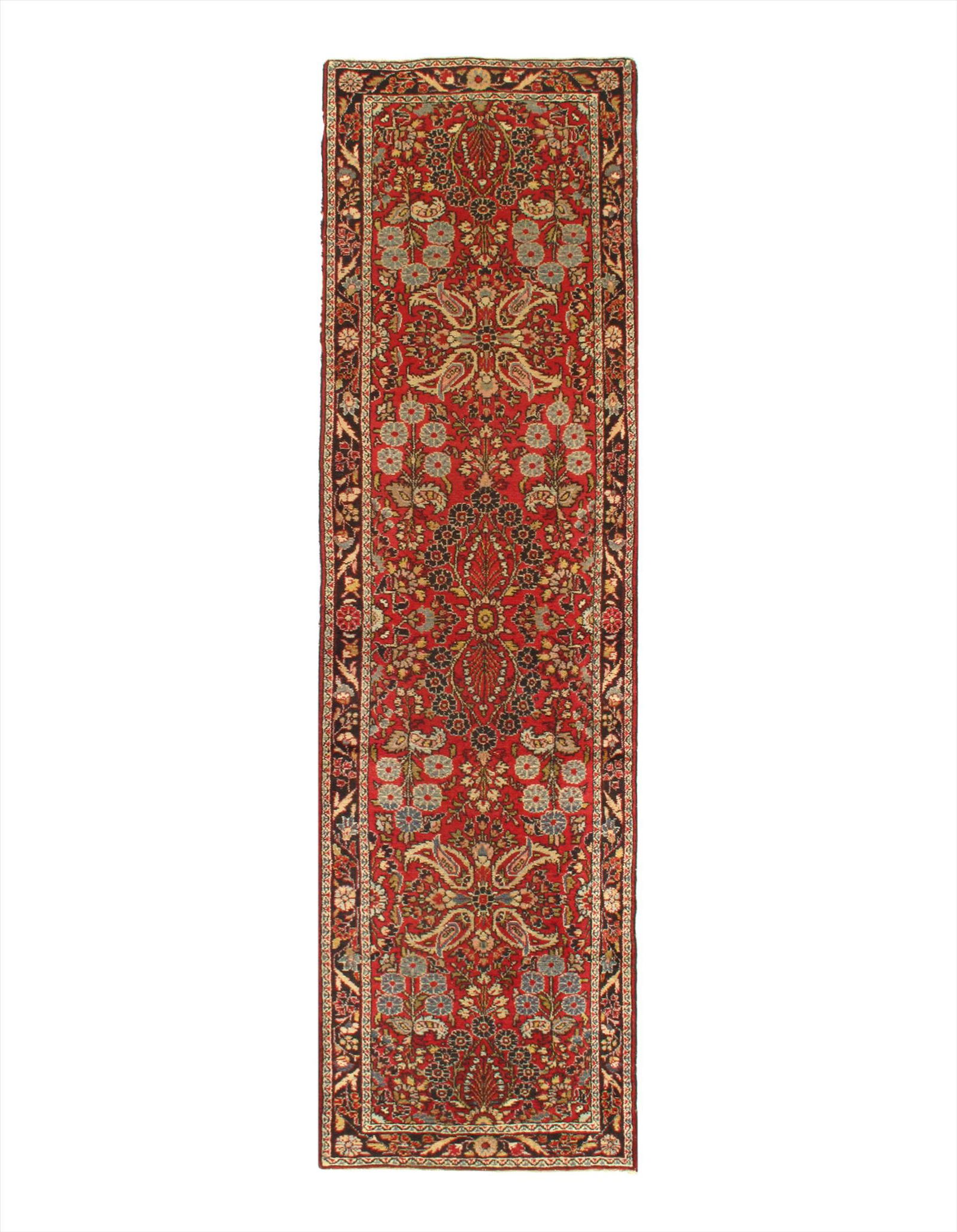Persian Antique Lilian runner 2'9'' X 9'11'': Persian Antique Lilian runner 2'9'' X 9'11'' Runner Lamb's Wool Hand-Knotted 300-E07017-862 This item is part of our fine auction collection which includes many fine home accessories including antique