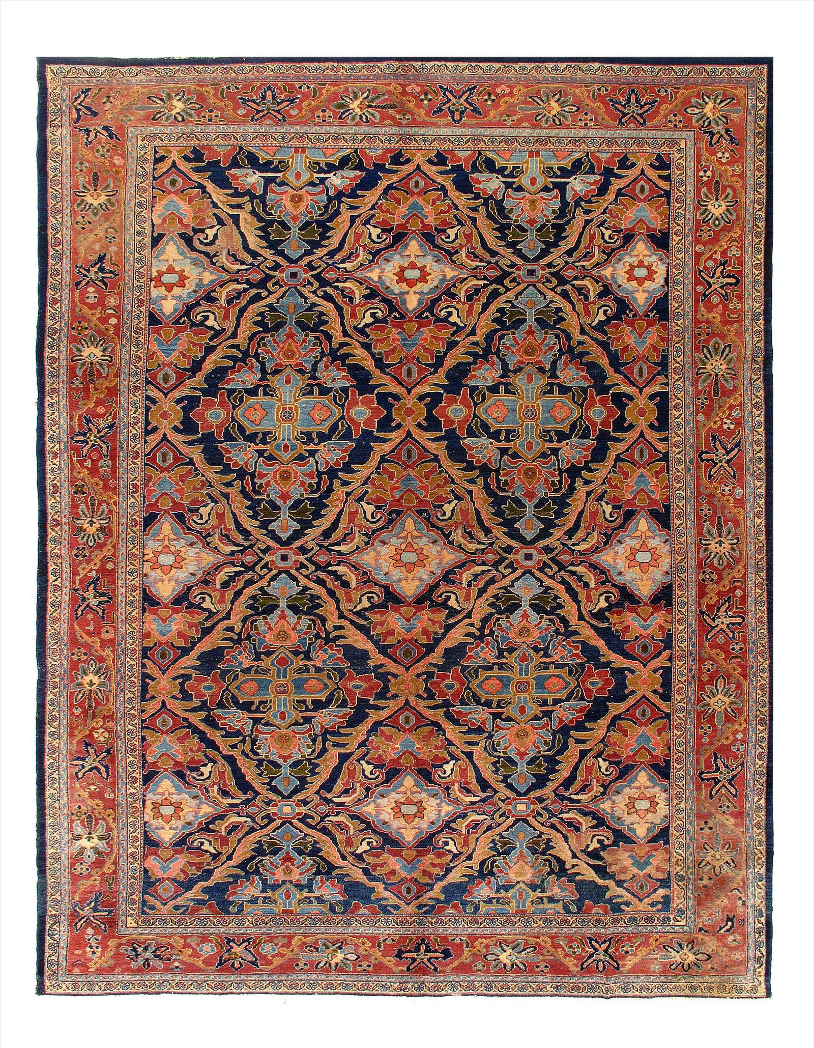 Persian Antique Malayer 9' X 11'8'': Persian Antique Malayer 9' X 11'8'' Antique Wool on Cotton Hand-Knotted 300-E04489-862 This item is part of our fine auction collection which includes many fine home accessories including antique rugs
