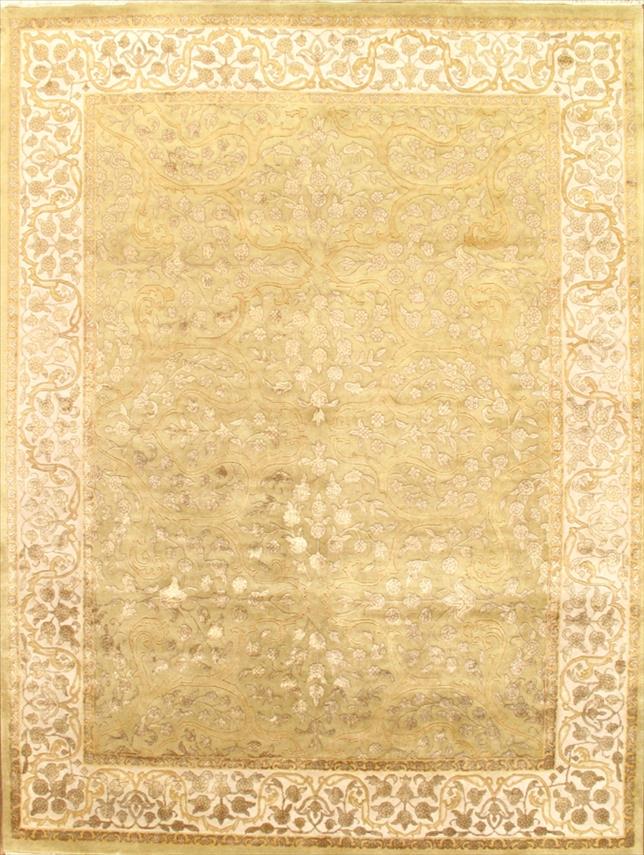 Gold Fine Agra Rug 8' X 10': Gold Fine Agra Rug 8' X 10' Agra Wool & Silk Hand-Knotted 300-E04384-862 This item is part of our fine auction collection which includes many fine home accessories including antique rugs, vintage rugs