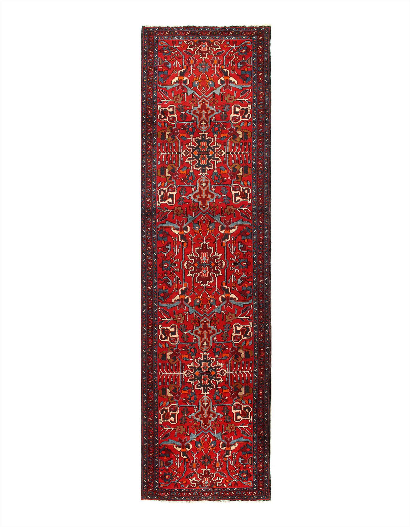 Persian Antique Karajeh Runner 3'2'' X 10'2'': Persian Antique Karajeh Runner 3'2'' X 10'2'' Runner Lamb's Wool Hand-Knotted 300-37013-862 This item is part of our fine auction collection which includes many fine home accessories including antique