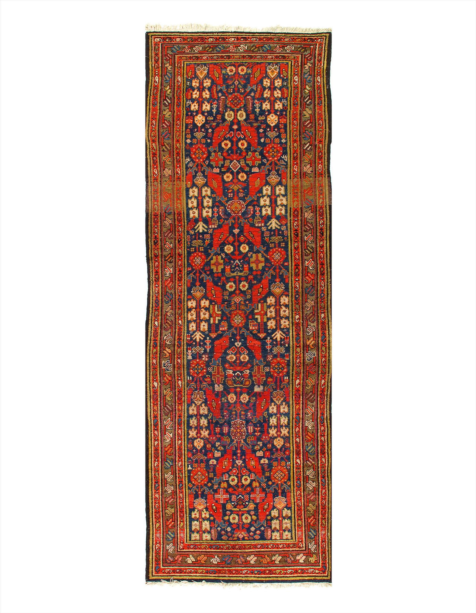 Persian Antique Malayer Runner 3'2'' X 10: Persian Antique Malayer Runner 3'2'' X 10 Runner Wool on Cotton Hand-Knotted 300-11815-862 This item is part of our fine auction collection which includes many fine home accessories including antique