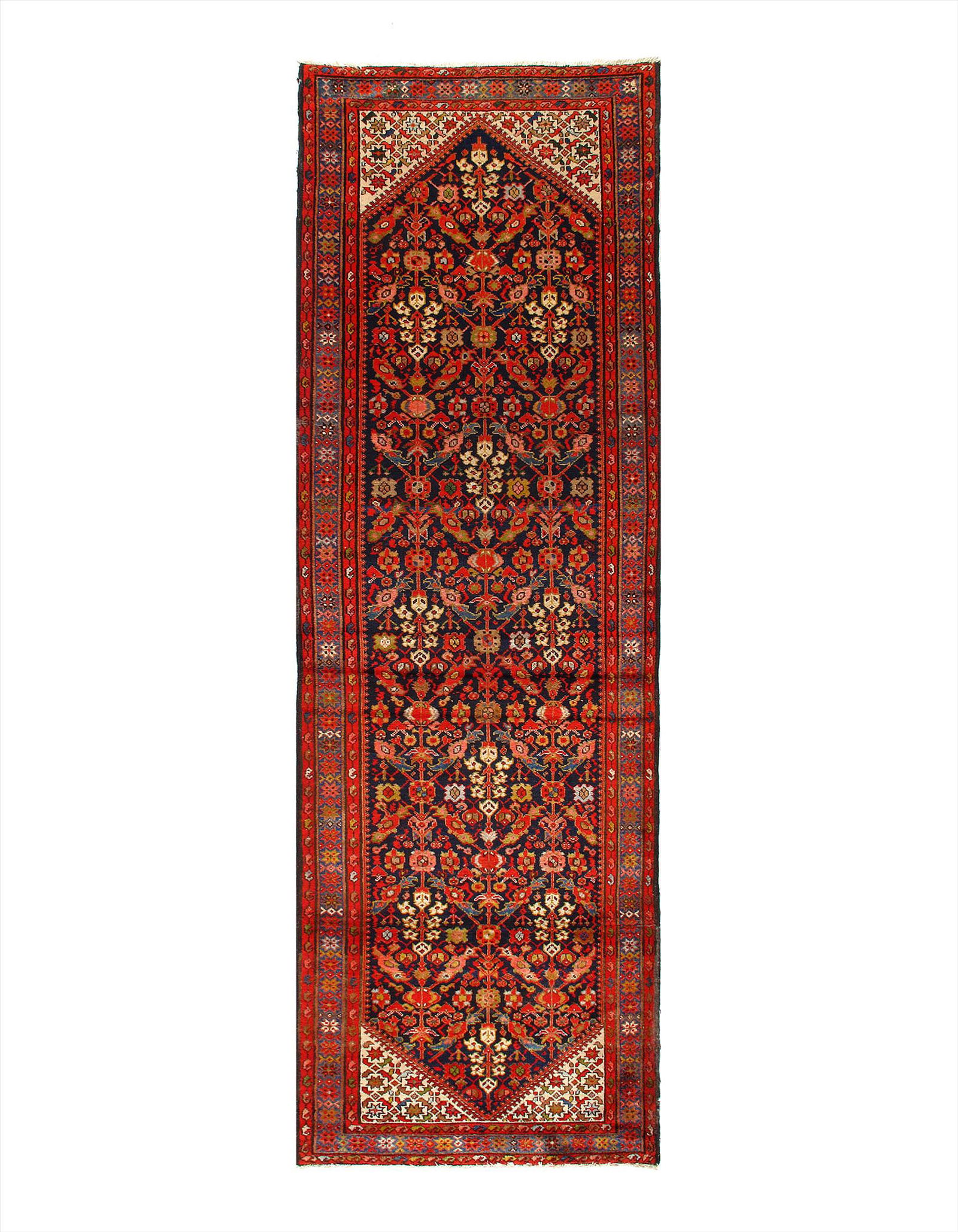 Persian Antique Malayer Runner 3'8'' X 11'11'': Persian Antique Malayer Runner 3'8'' X 11'11'' Runner Lamb's Wool Hand-Knotted 300-11444-862 This item is part of our fine auction collection which includes many fine home accessories including antiqu