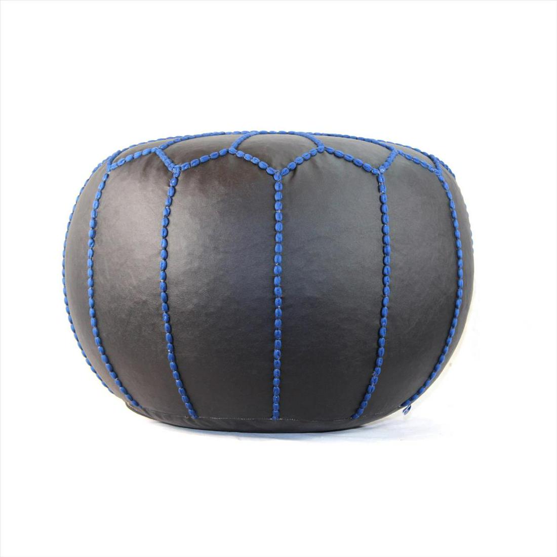 Stuffed Leather Pouf: Stuffed Leather Pouf Pouf PU-Leather N/A 300-NAV-003-862 This item is part of our fine auction collection which includes many fine home accessories including antique rugs, vintage rugs, oriental rugs,