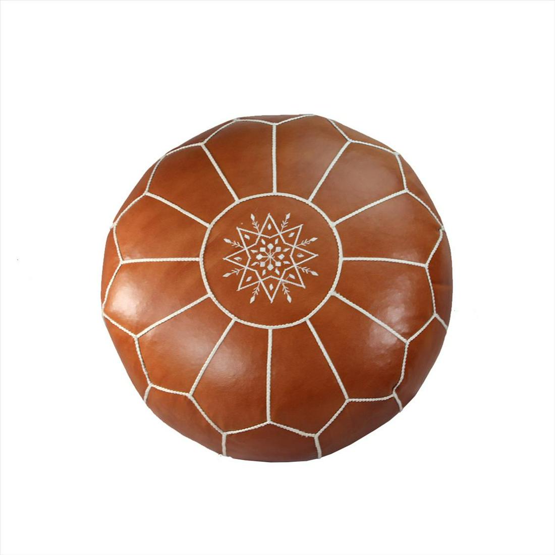 Stuffed Tan Leather Pouf: Stuffed Tan Leather Pouf Pouf Leather N/A 300-Nav-001-862 This item is part of our fine auction collection which includes many fine home accessories including antique rugs, vintage rugs, oriental rugs