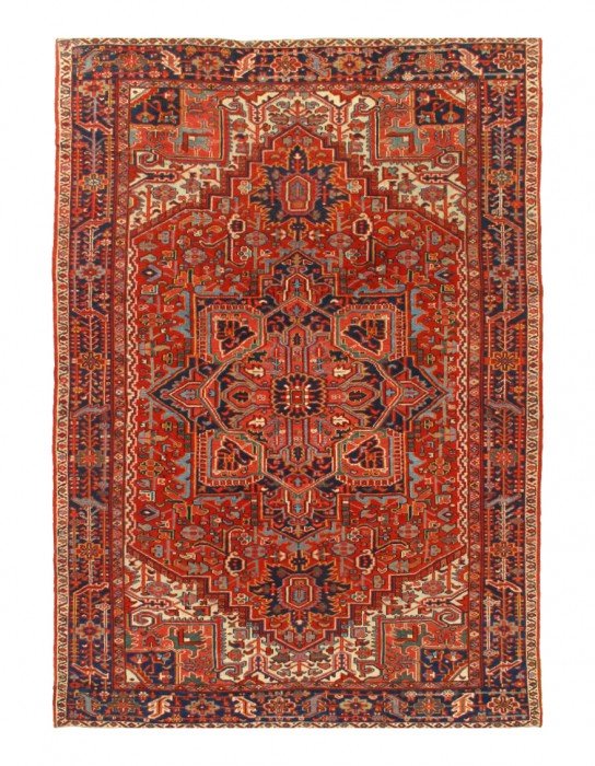 Persian Antique Heriz 8' X 11': Rust Persian Antique Heriz 8' X 11' - Circa 1920s, Antique, Hand-Knotted, Lamb's Wool, 300-E10030-862, This item is part of our fine auction collection which includes many fine home accessories includ