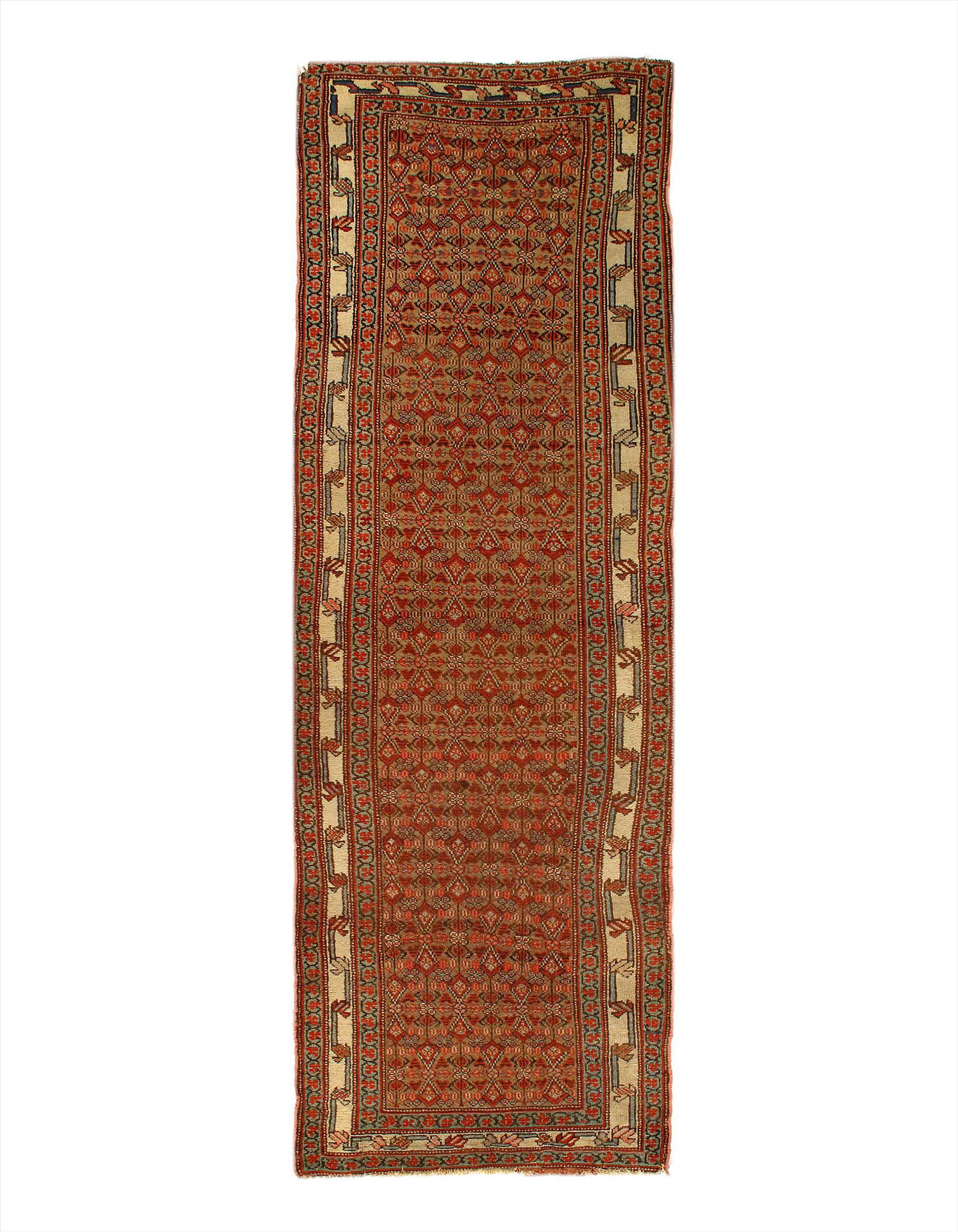 Persian Antique Malayer Runner 3'3'' X 9'4'': Rust Antique Malayer runner 3'3'' X 9'4'' - circa 1900, Runner, Hand-Knotted, Lamb's Wool, 300-36905-862, This item is part of our fine auction collection which includes many fine home accessories inc