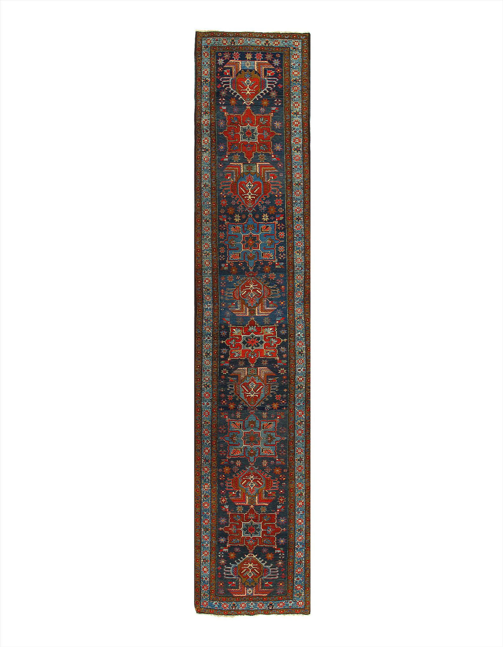 Persian Antique Serapi Runner 3' X 15'11'': Rust Persian Hand Knotted Antique Serapi runner 3' X 15'11'' - Late 19th Century, Antique, Hand-Knotted, Lamb's Wool, 300-E05691-862, This item is part of our fine auction collection which includes ma