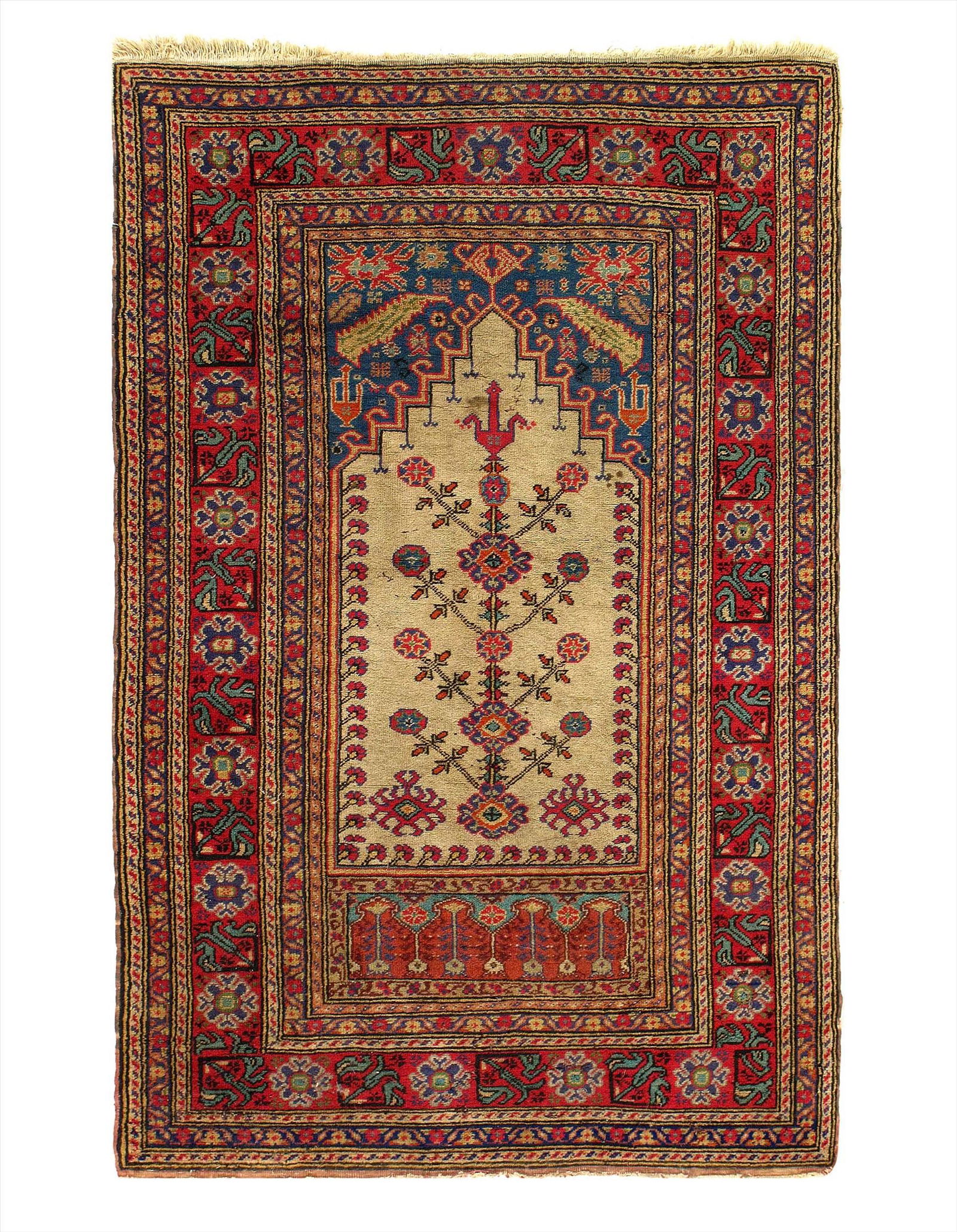 Turkish Antique Kazak rug 2'11'' X 4'5'': Ivory Turkish Kazak Rug 2'11'' X 4'5'' - Late 20th Century, Antique, Hand-Knotted, Lamb's Wool, 300-E11367-862, This item is part of our fine auction collection which includes many fine home accessori