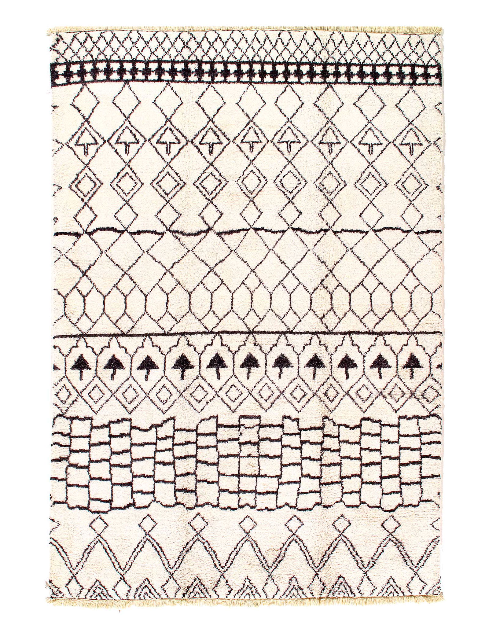 21st Century Vintage Genuine Fine Moroccan Rug - 6'2" x: 21st Century Vintage Genuine Fine Moroccan Hand-Knotted Rug - 6'2" x 8'10" - New, Moroccan, Hand-Knotted, Lamb's Wool, 300-D08534-862. This item is part of our fine auction collection which includes m