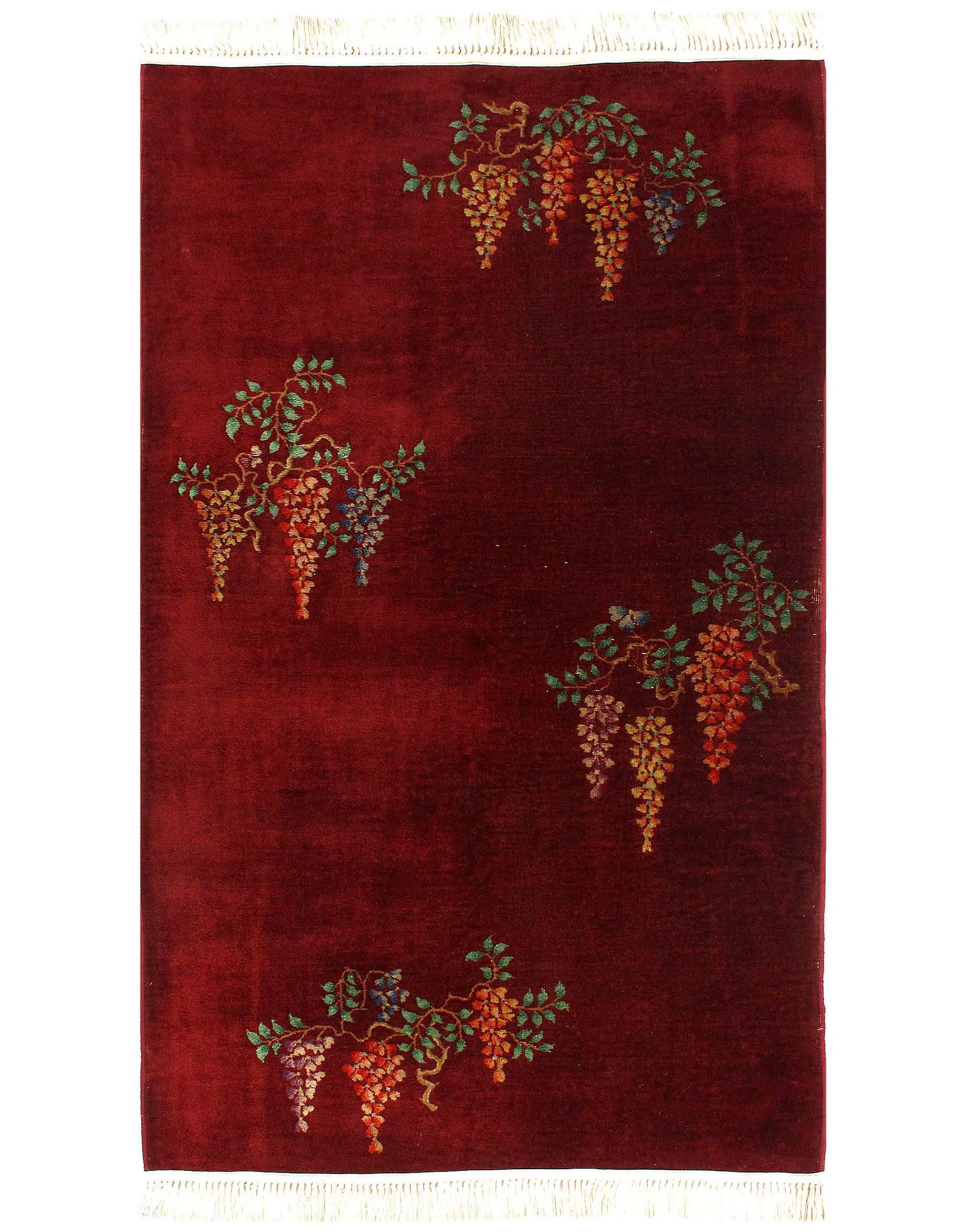 Red Vintage Chinese Art Deco 4' x 6'6'': Red Vintage Chinese Art Deco 4' X 6'6'' - 1920, Antique, Hand-Knotted, Lamb's Wool, 300-D11388-862. This item is part of our fine auction collection which includes many fine home accessories including