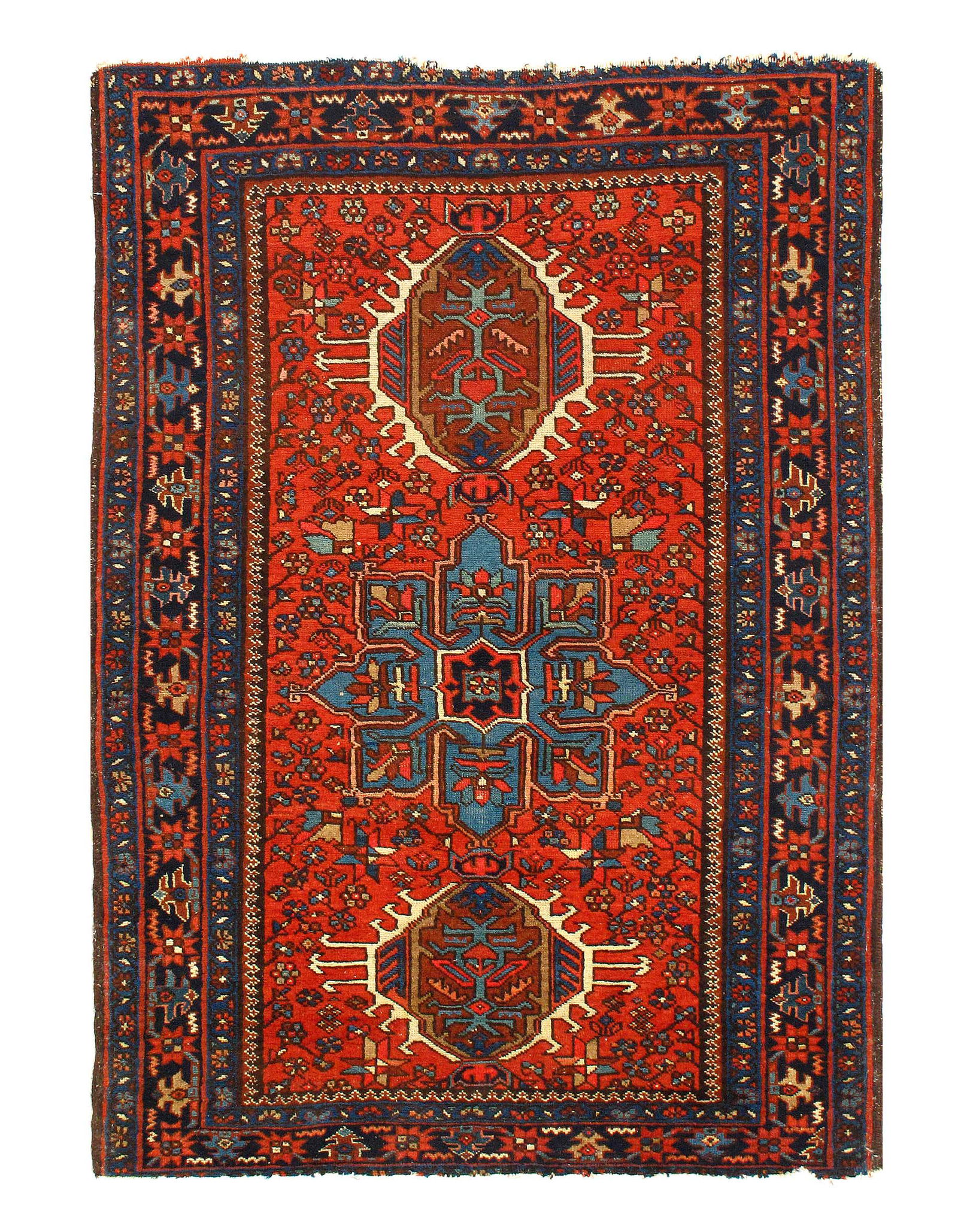 Rust Persian Antique Karajeh 3'3'' X 4'8'': Rust Color Persian Antique Karajeh 3'3'' X 4'8'' - Circa 1920, Antique, Hand-Knotted, Lamb's Wool, 300-D11631-862. This item is part of our fine auction collection which includes many fine home access