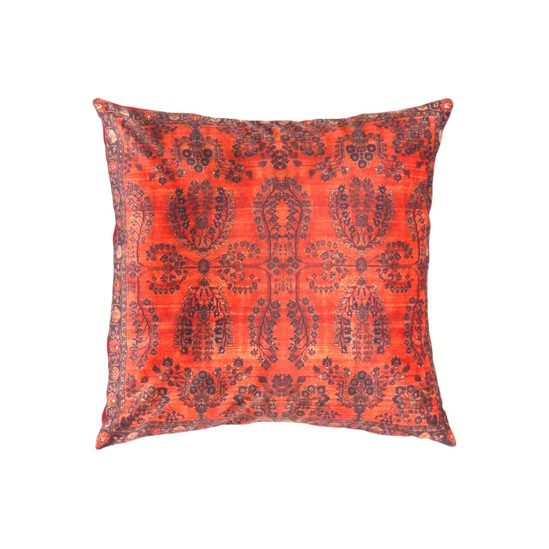 Rust Persian Lilian Design Pillow 16' X 16': Rust Persian Lilian Design Pillow 16' X 16' - New, Pillows, Hand-Knotted, Velvet Silk, 300-IR 17-862. This item is part of our fine auction collection which includes many fine home accessories includi