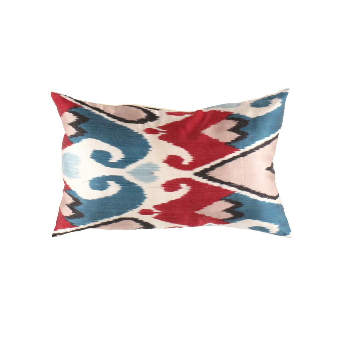 TI 262 Decorative Ikat Pillow 16'' X 24'': TI 262 Decorative Ikat Pillow 16'' X 24'' - New, Oasis Pillows, Hand-made, Pure Silk, 300-TI 262-862. This item is part of our fine auction collection which includes many fine home accessories includi