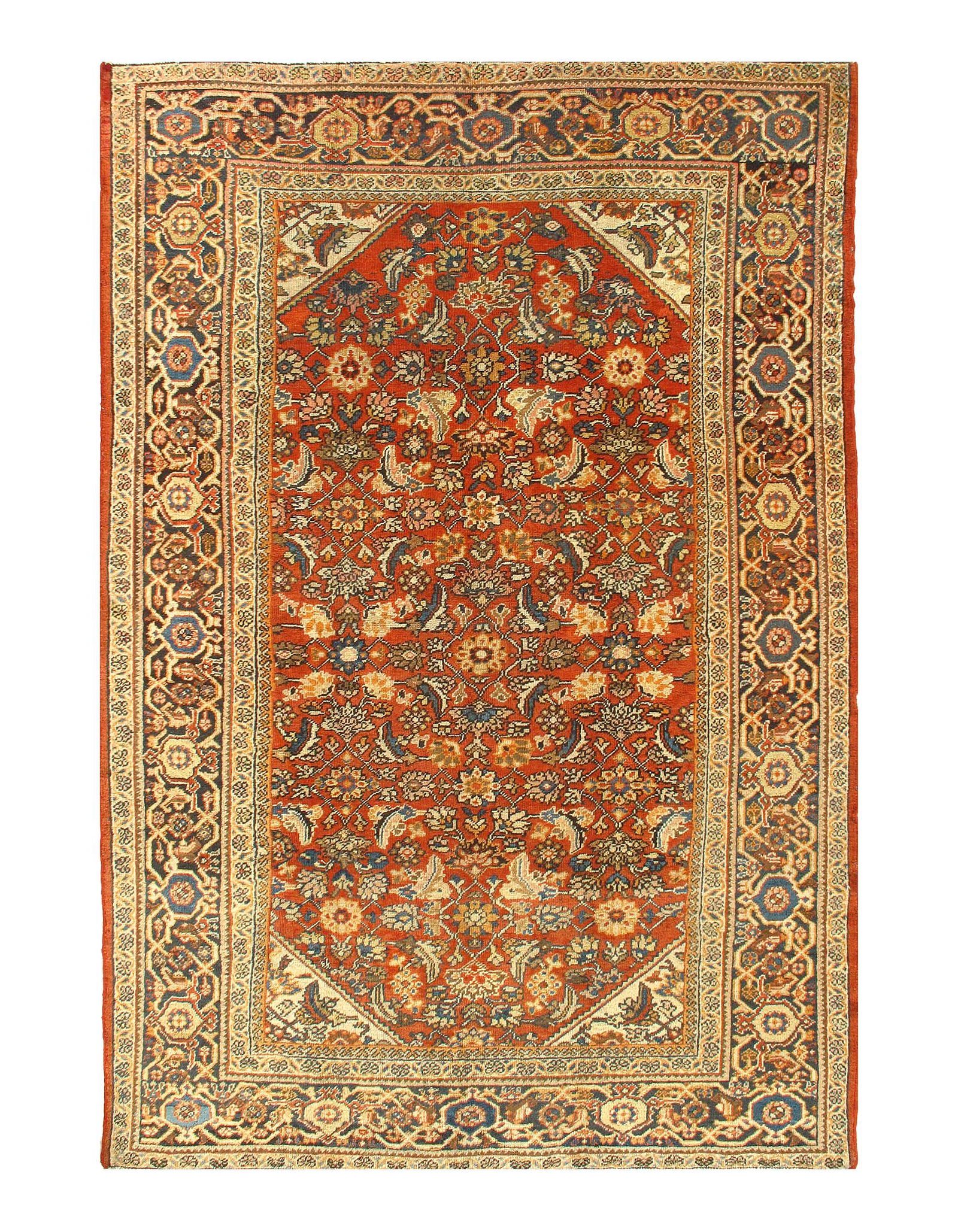 Rust Persian Antique Mahal 7' X 10': Rust Persian Antique Mahal 7' X 10' - Circa 1920, Antique, Hand-Knotted, Lamb's Wool, 300-D10408-862. This item is part of our fine auction collection which includes many fine home accessories includi