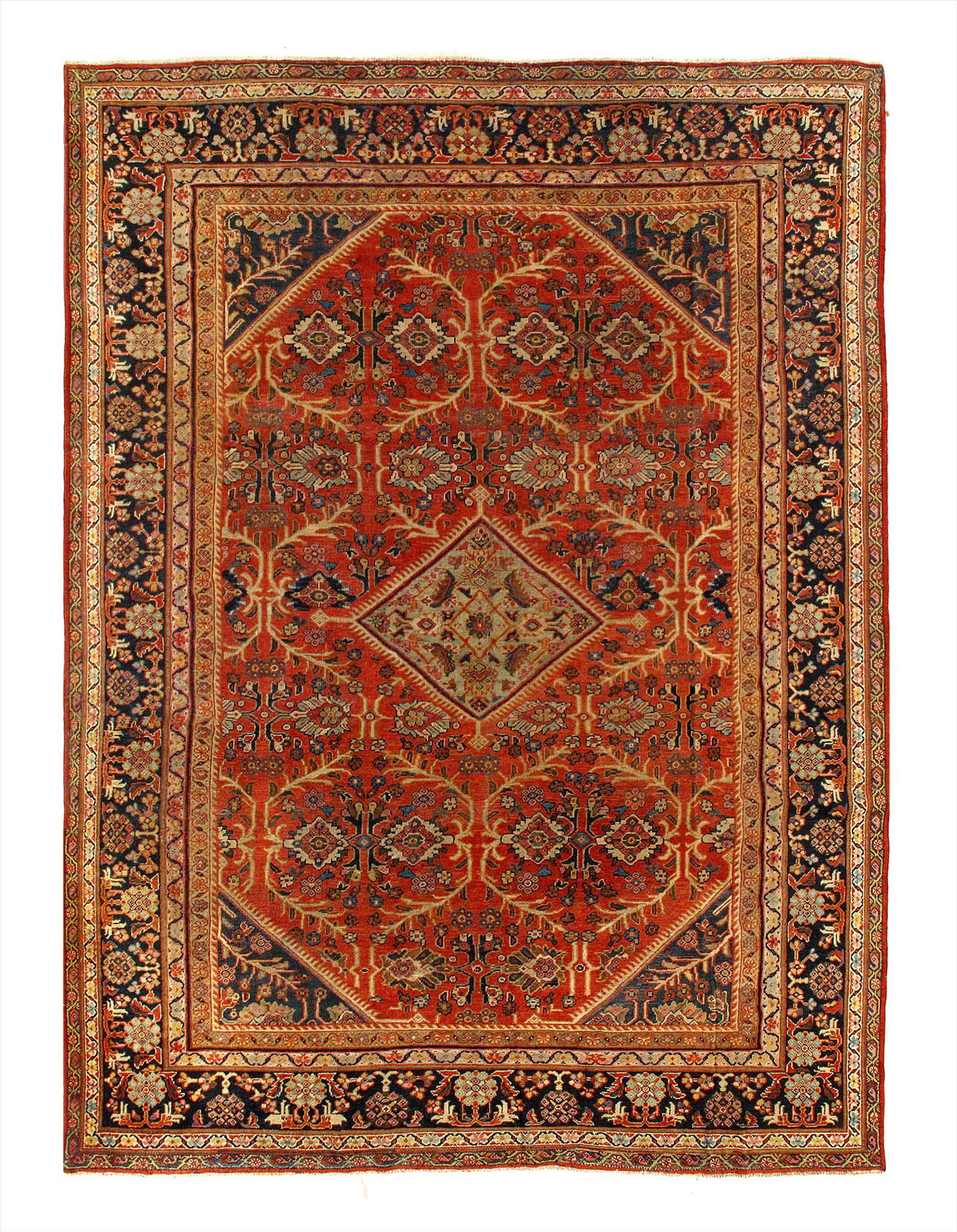 Rust Persian Antique Mahal 10'3'' X 13'11'': Rust Persian Antique Mahal 10'3'' X 13'11'' - Circle 1940, Antique, , Lamb's Wool, 300-22563-862. This item is part of our fine auction collection which includes many fine home accessories including a