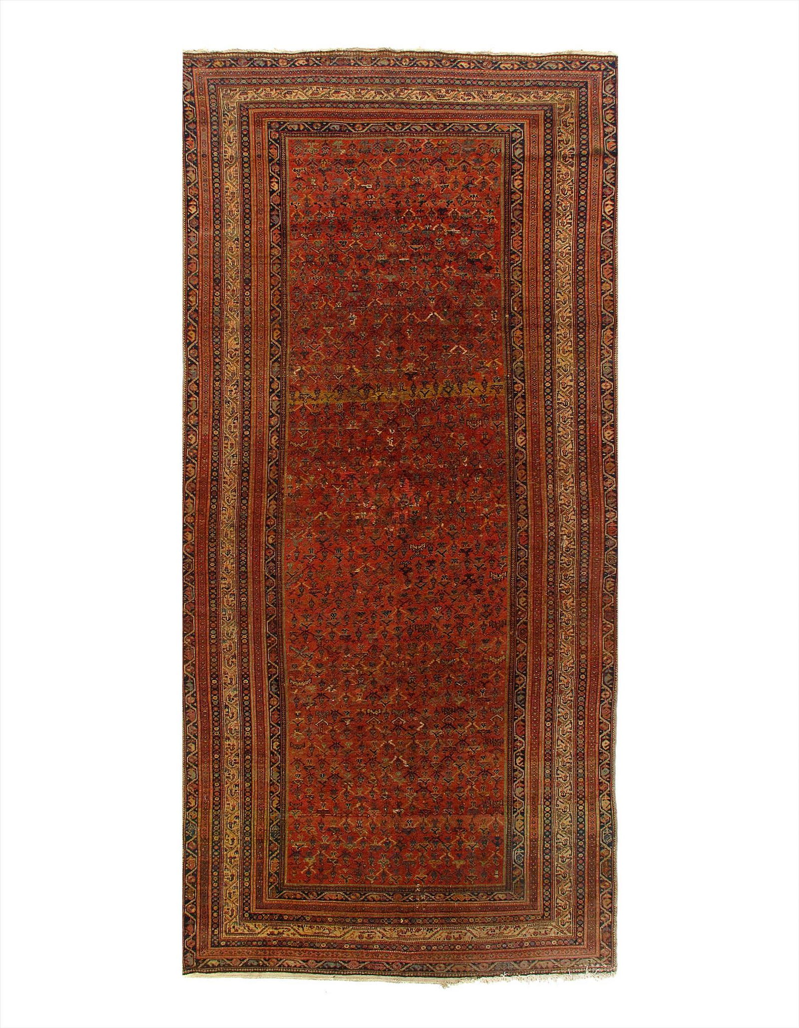 Rust Persian Antique Malayer 5'4'' X 12': Rust Persian Hand Knotted Antique Malayer 5'4'' X 12' - circa 1900, Antique, , Lamb's Wool, 300-D07240-862. This item is part of our fine auction collection which includes many fine home accessories i
