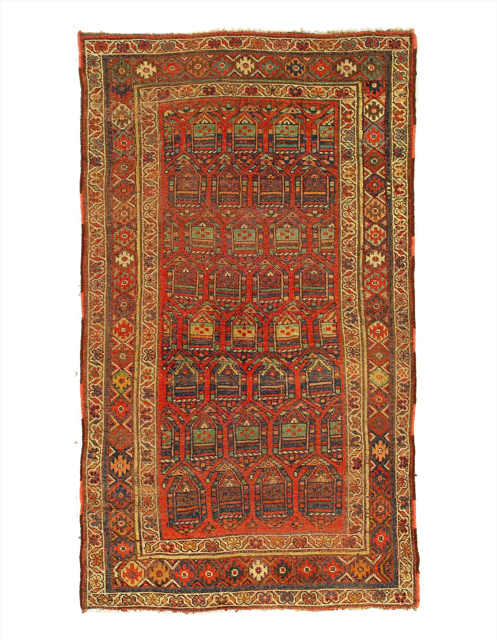 Rust Persian Antique Bidjar 3'7'' X 6'4'': Rust Persian Antique Bidjar 3'7'' X 6'4'' - Circa 1900, Antique, , Lamb's Wool, 300-D11548-862. This item is part of our fine auction collection which includes many fine home accessories including ant